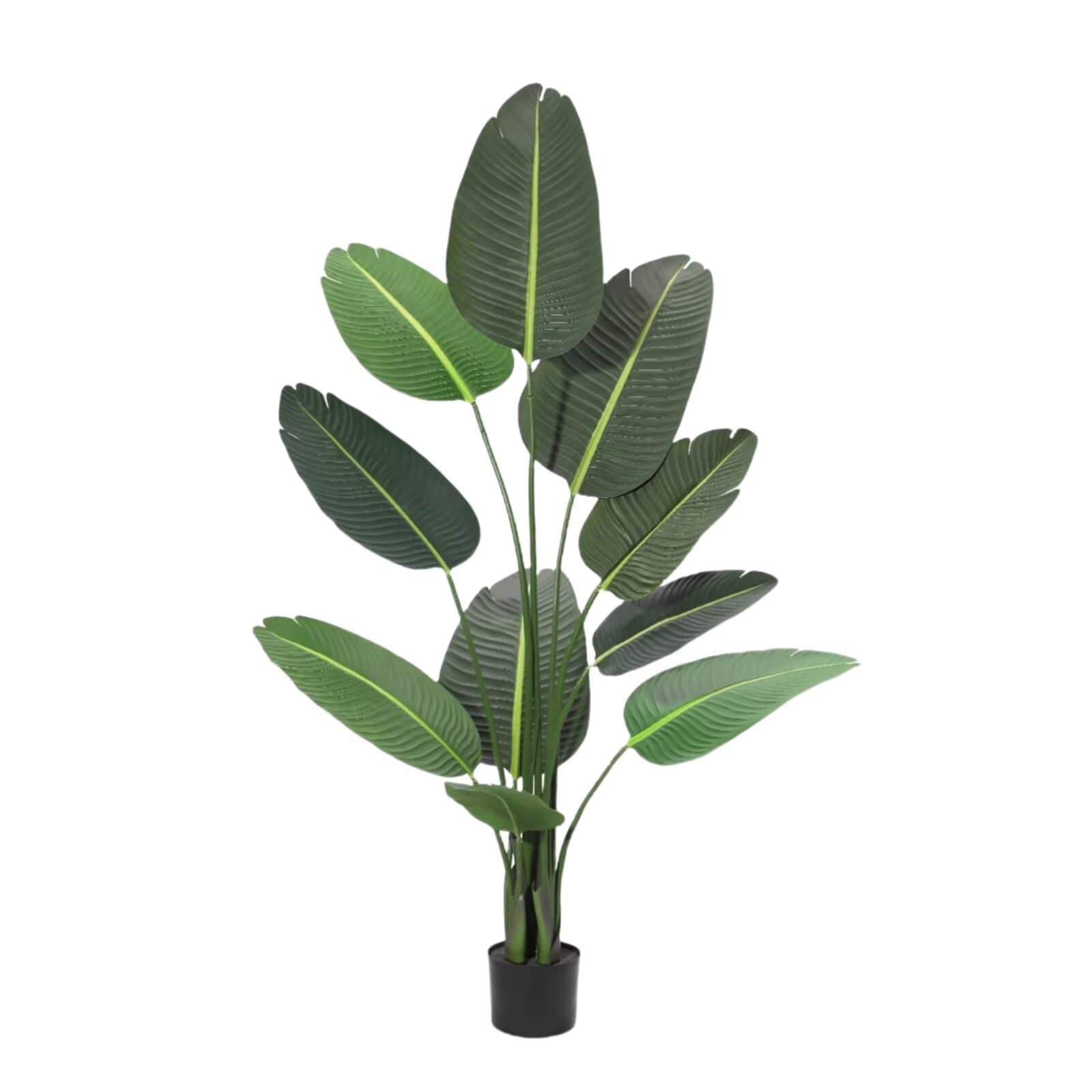 Der Rose PHO-33L8Y55J-HF2 5FT Artificial Palm Tree Bird of Paradise Artificial Plant with 10 Trunks Natural Floor Plant Faux Banana Tree Home Office Living Room Green Decoration