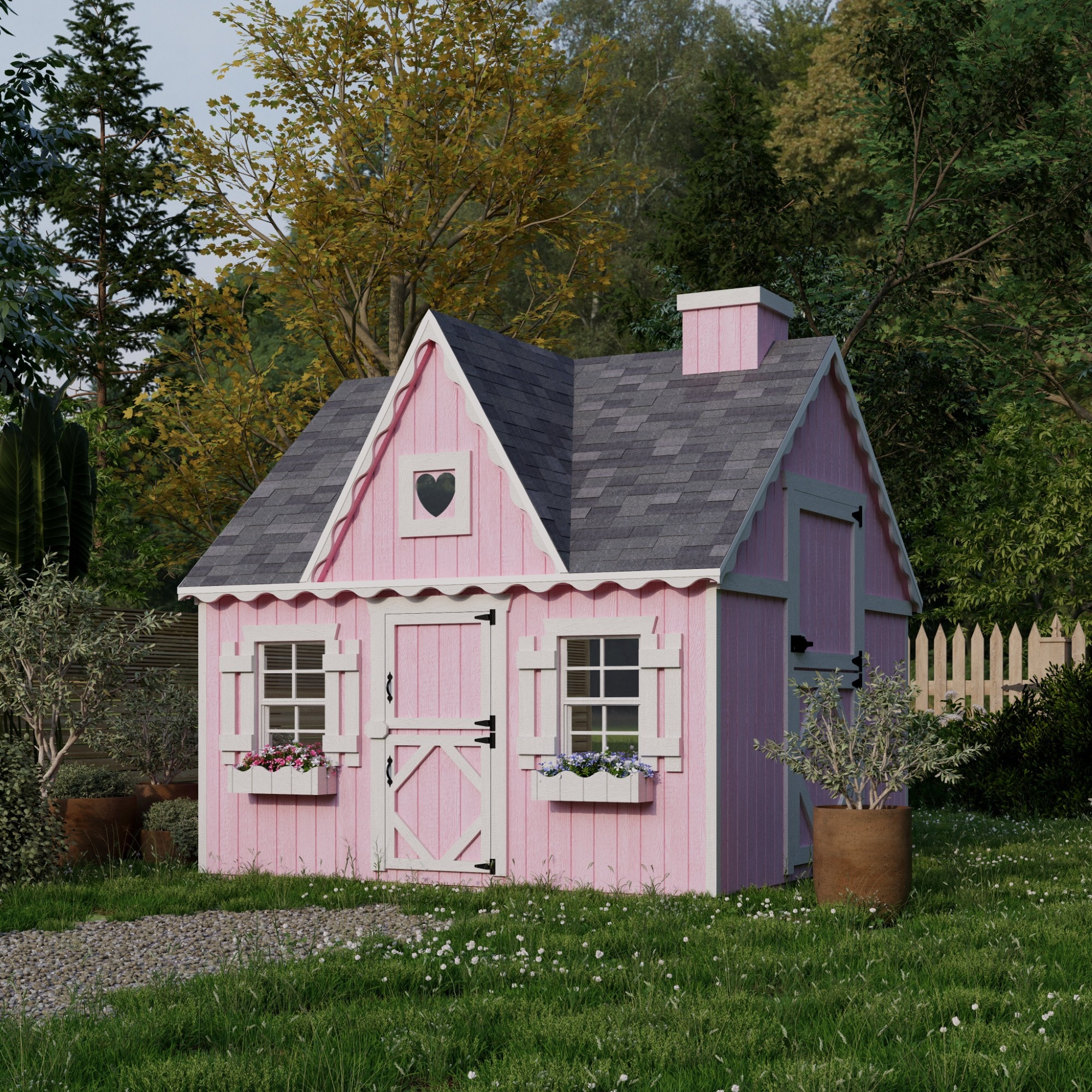 Little Cottage Co 8X8 VP-PNK-FK playhouses - View #2