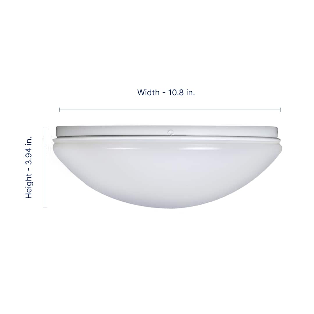 11-Inch White LED Flush Mount Ceiling Light with Adjustable CCT