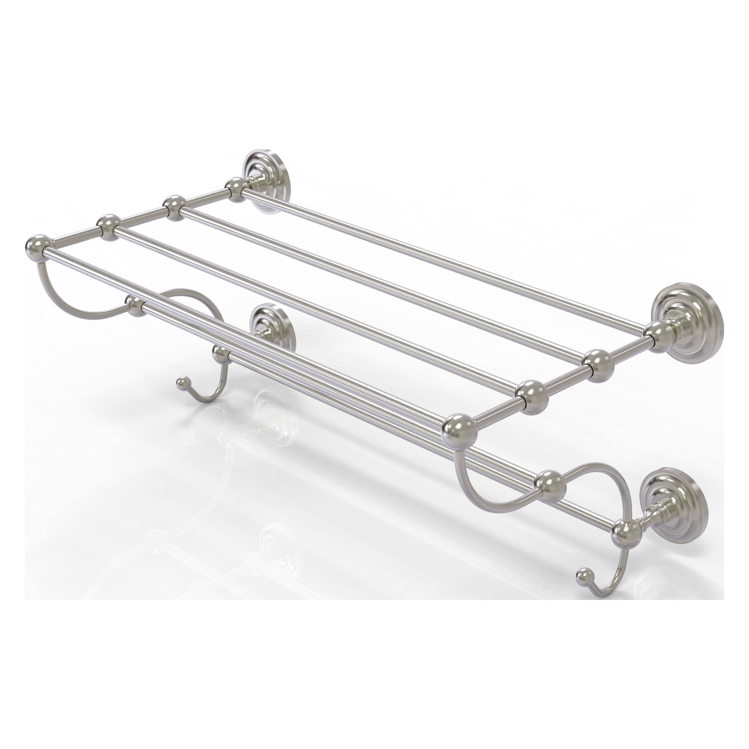 Allied Brass Unlacquered Brass Wall Mount Towel Rack 9-in x 23-in x 9-in in  the Towel Racks department at