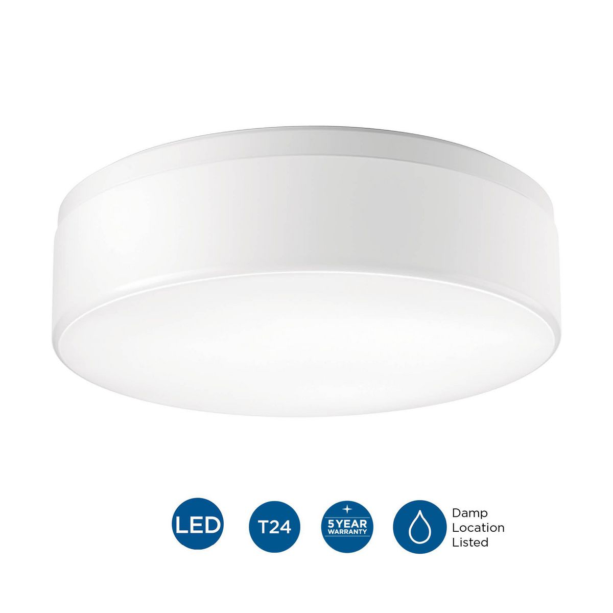 Maier 18" White Glass LED Flush Mount Light