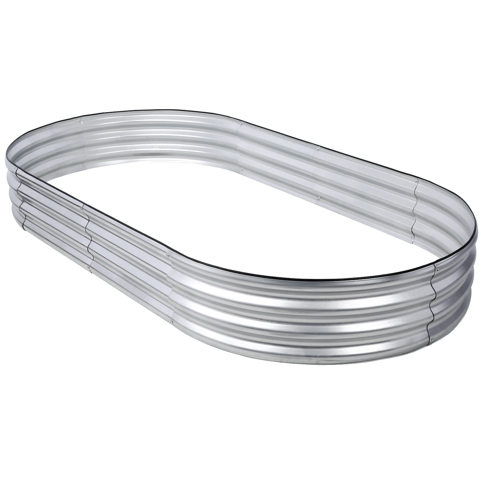 Wildaven MSHC2306 35.8-in W x 71.3-in L x 12.2-in H Silver Galvanized Metal Raised Garden Bed
