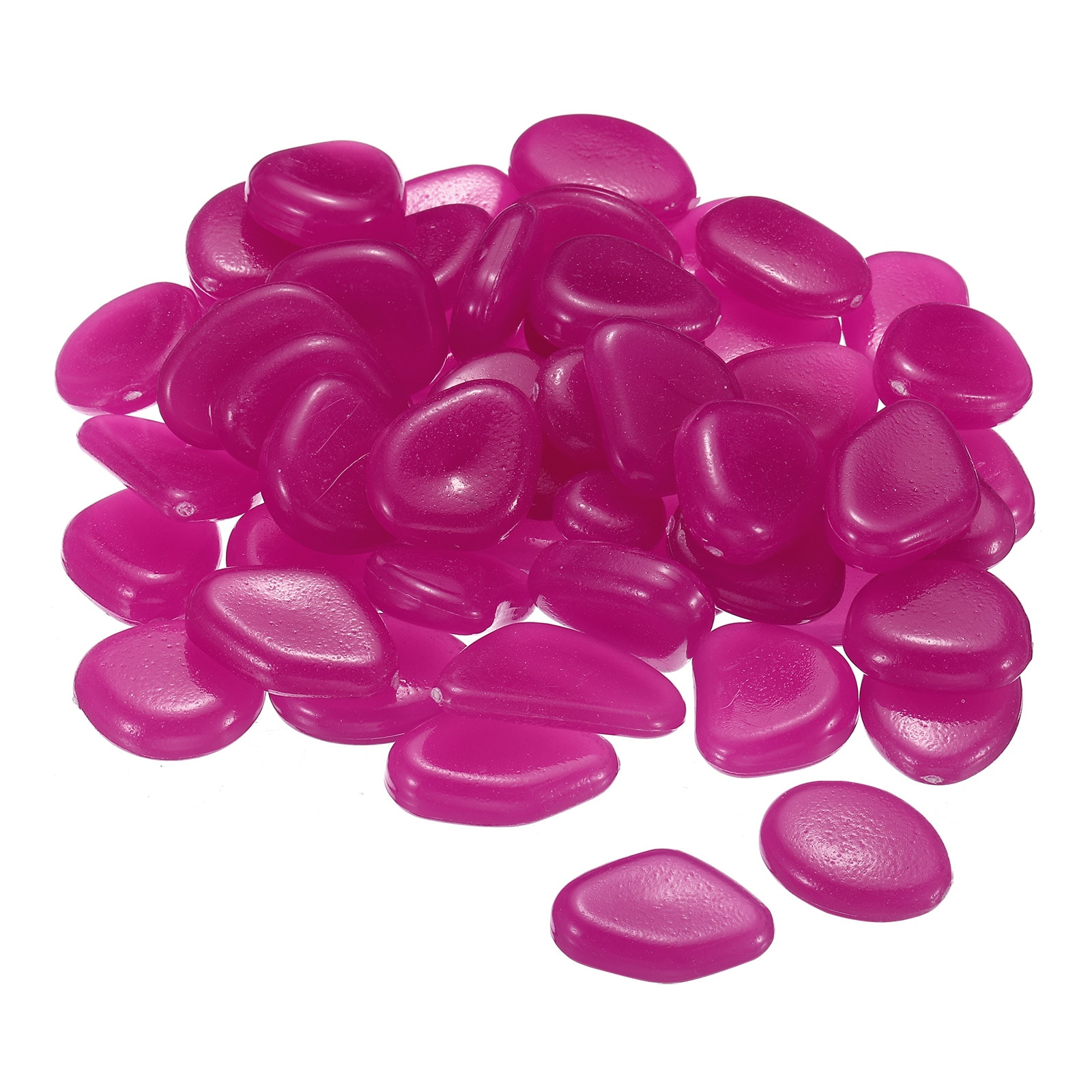 Unique Bargains - 200pcs Glow Rocks 20-30mm Glow Pebbles Decoration in the Dark Luminous Stones D...