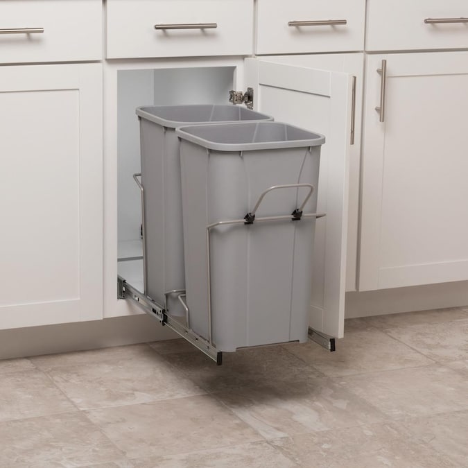Soft Close Pull Out Trash Can, Cabinet Garbage Can Hardware