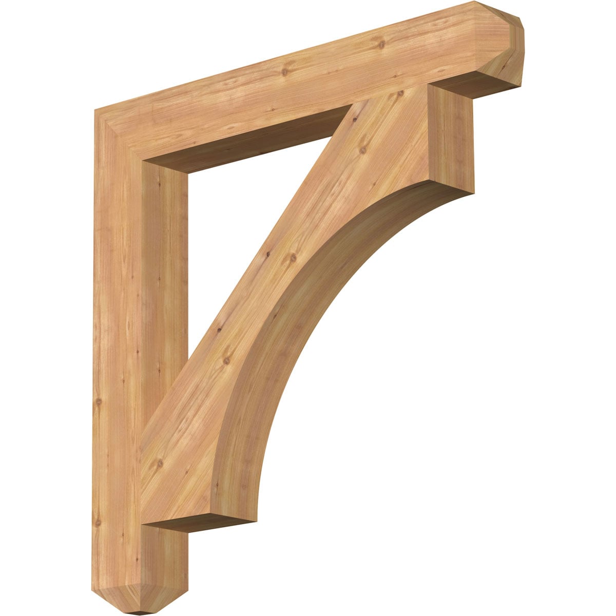 Ekena Millwork BKT06X42X42WTL04SWR Westlake craftsman smooth 5-1/2-in x 42-in x 42-in Western red cedar Brown Wood Standard bracket
