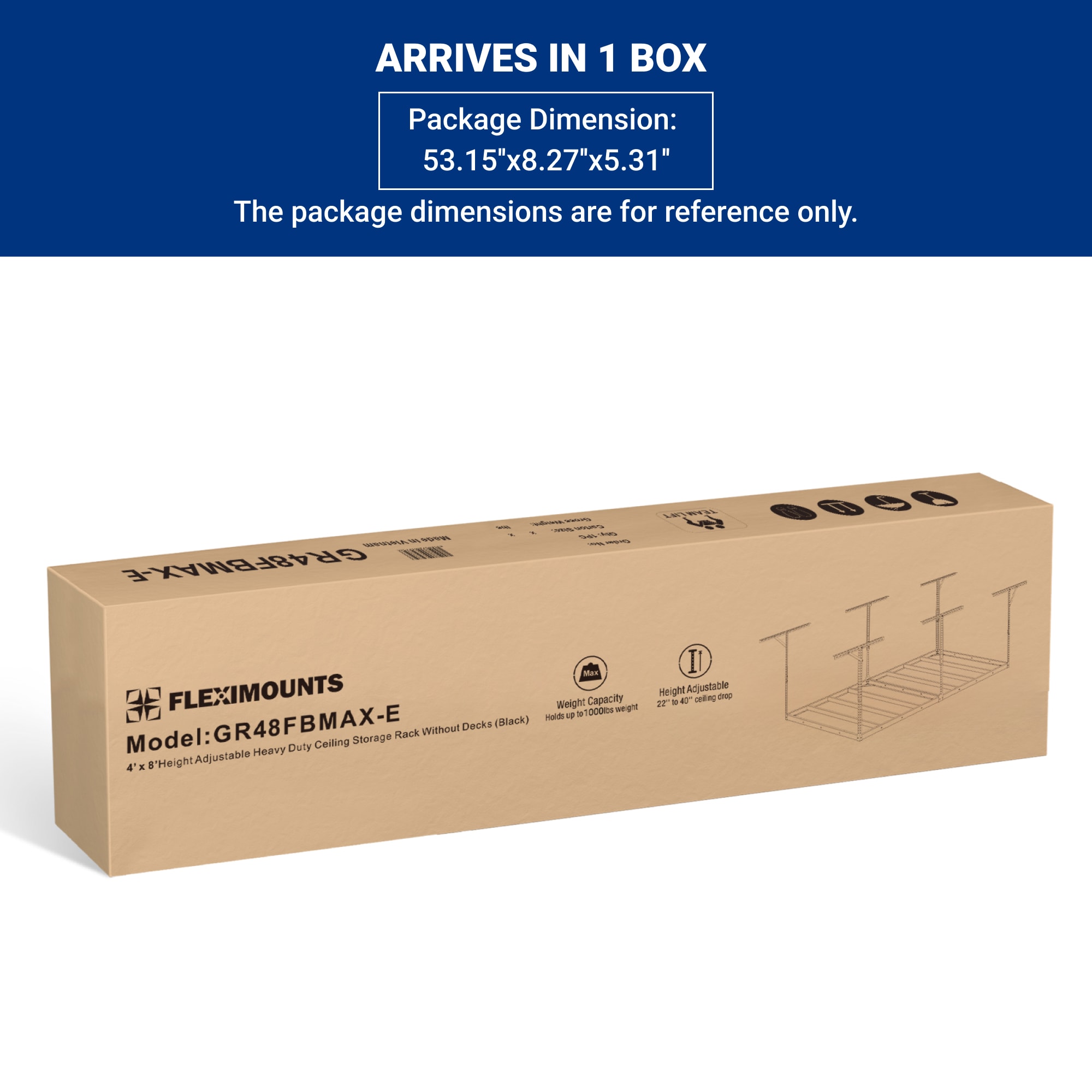 Fleximounts GR48FBMAX-E Overhead-Garage-Storage - View #8