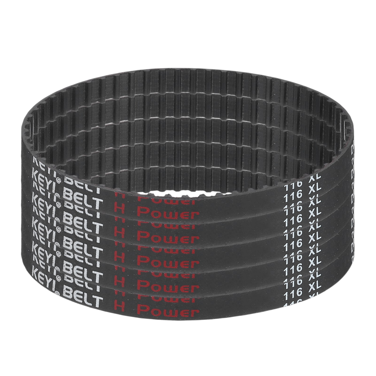 Unique Bargains 5pcs 116XL 037 Timing Belt 58 Teeth Rubber Geared Cogged Belt 0.37in Width 0.20in Pitch Mechanical Replacement Belts #S26051500UX4981