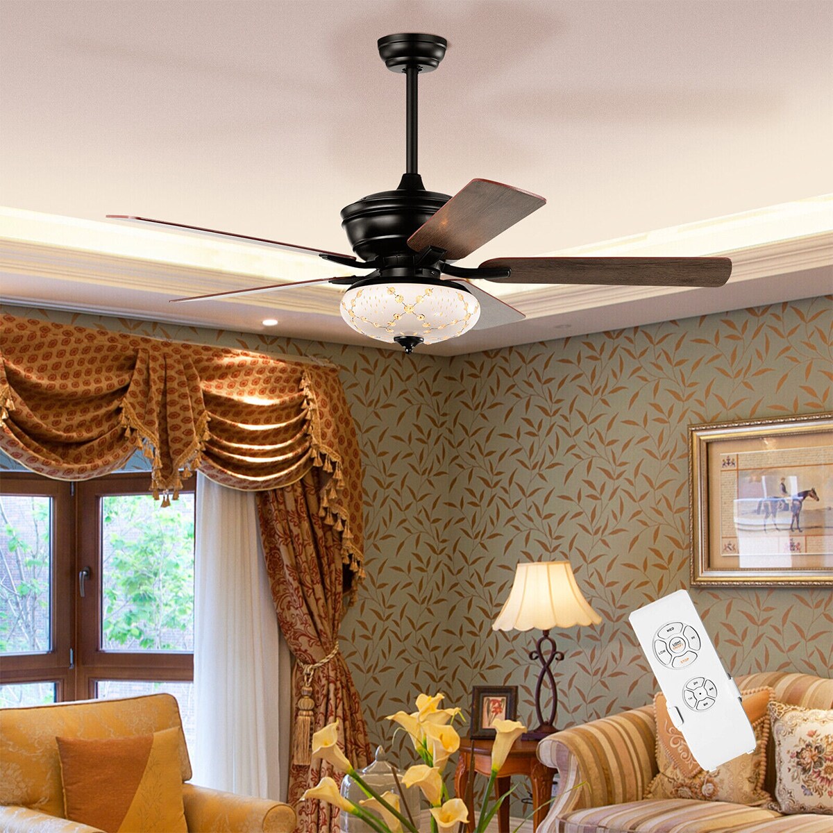 WELLFOR DFJ10099US-BK Ceiling-Fans - View #7