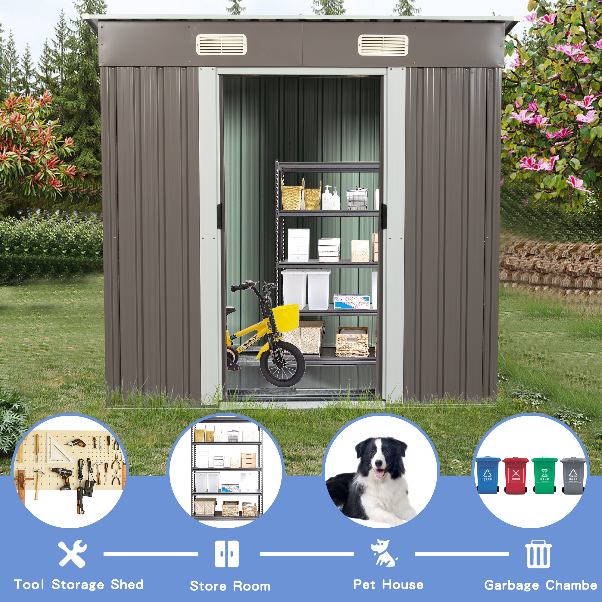 Xspracer ML-OS724 Metal-Storage-Buildings-Sheds - View #5