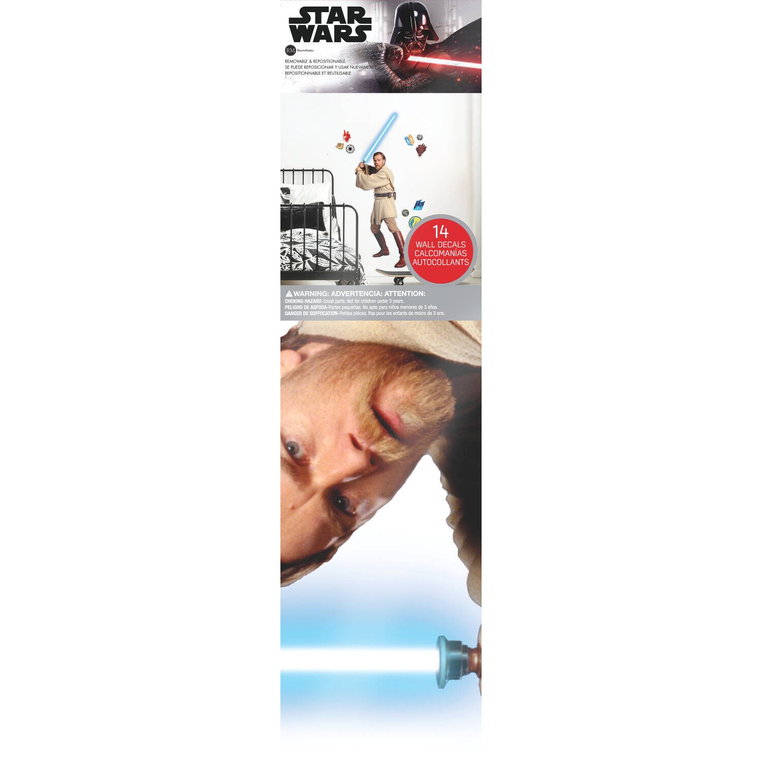 Classic Obi-Wan Kenobi Peel and Stick Giant Wall Decals