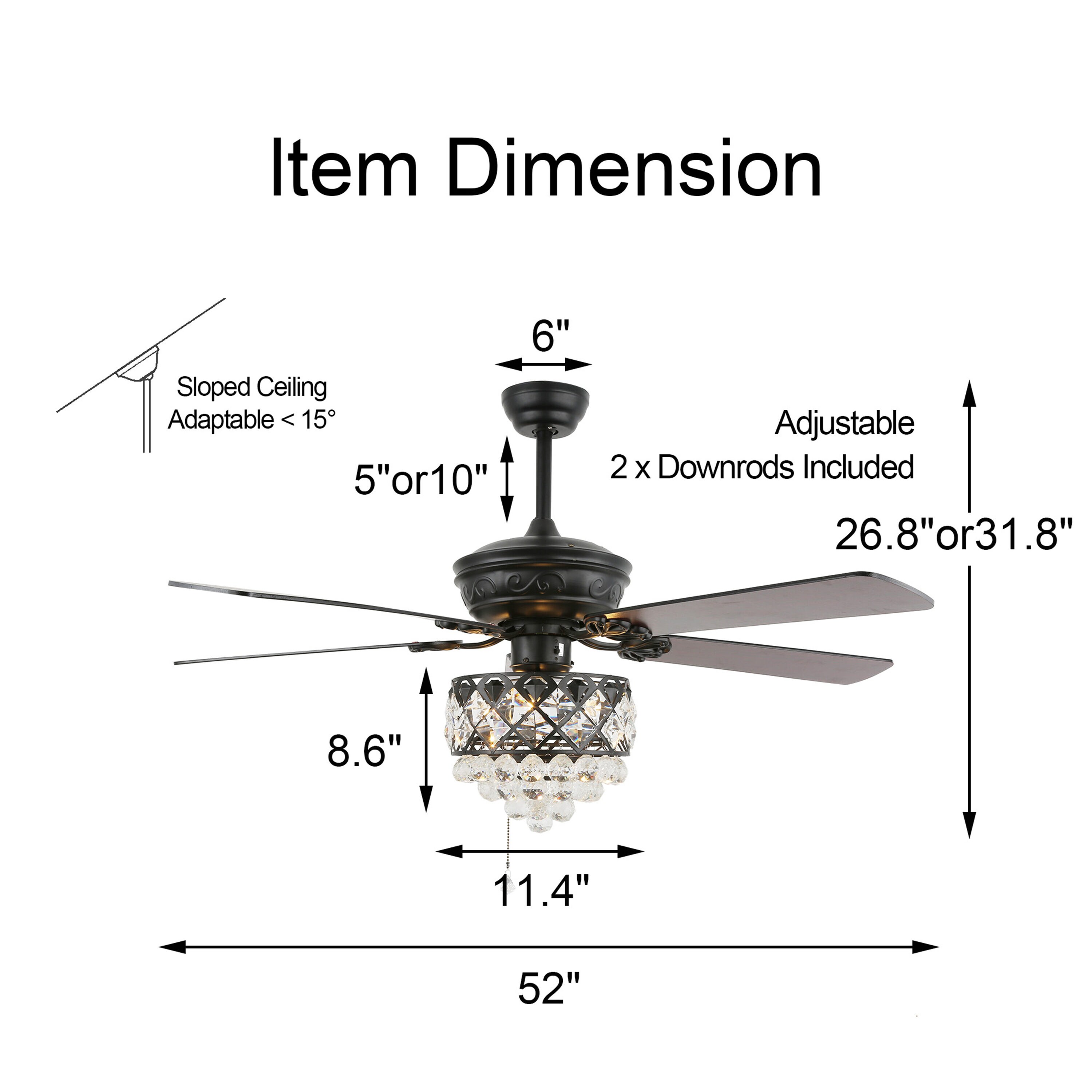 Oaks Decor BD2051-B Ceiling-Fans - View #12