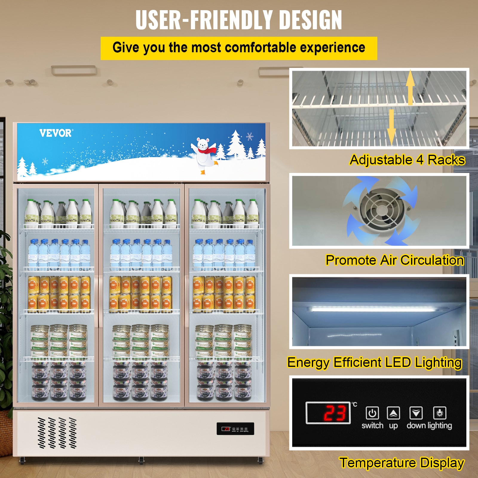 VEVOR SMB35CUFT110V9T8GV1 Commercial-Refrigerators - View #7