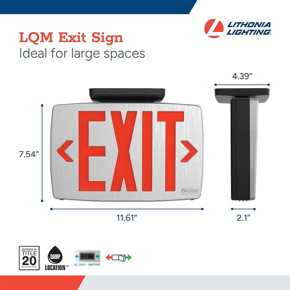 Lithonia Lighting LQMSBBSRGMVOLTM6 Emergency-Exit-Lighting - View #4