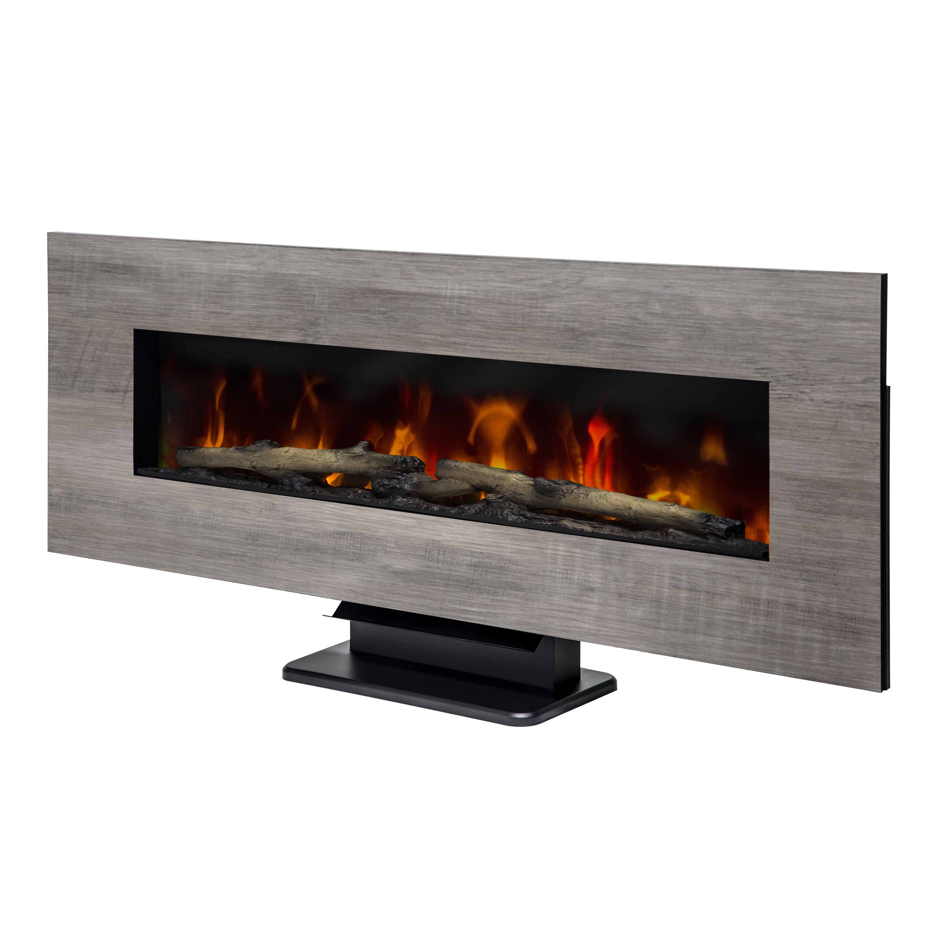 Muskoka 87 In W Washed Gray Or Drifted Oak Fan Forced Electric Fireplace At