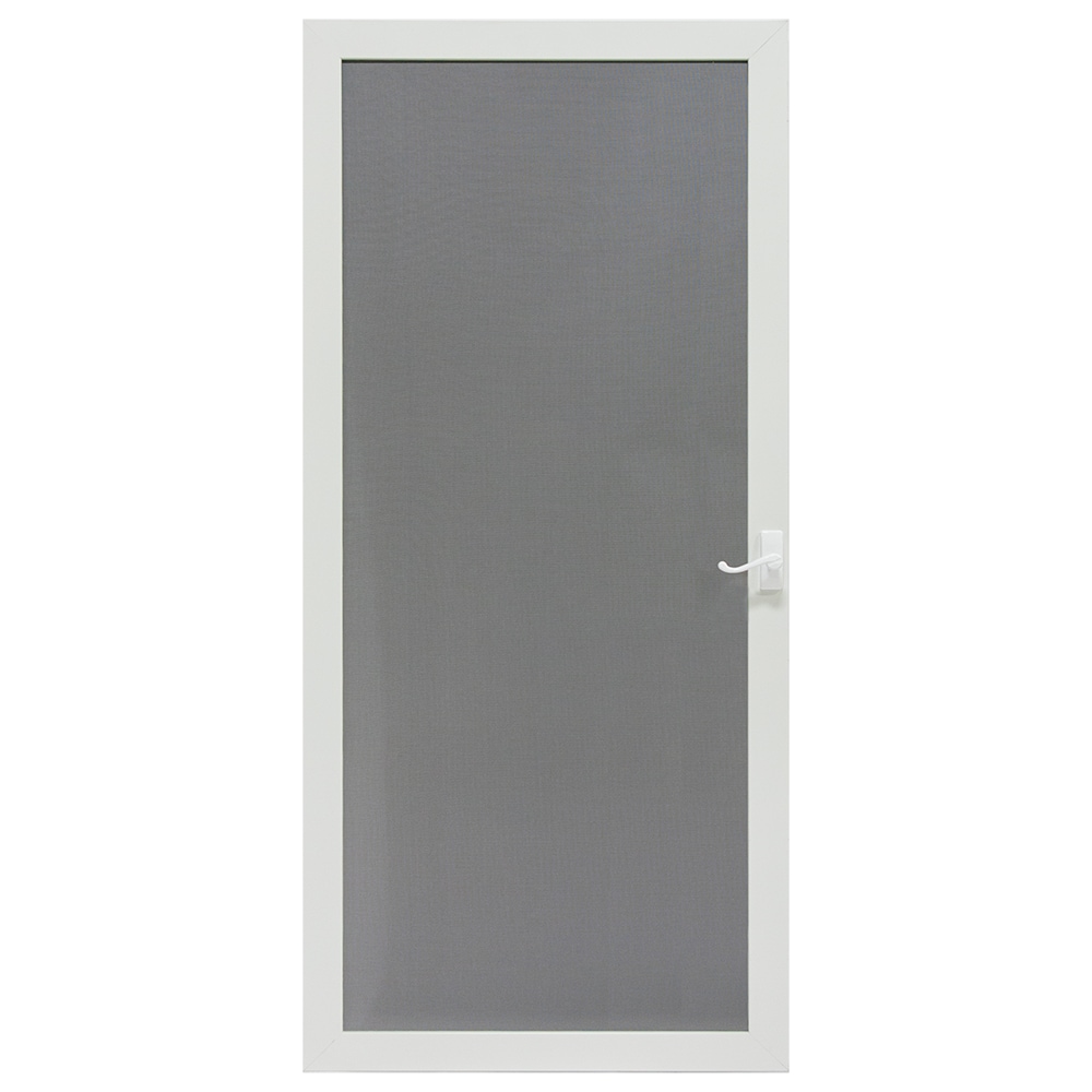 Pembrook 32-in x 81-in White Aluminum Hinged Screen Door | - LARSON 36048031