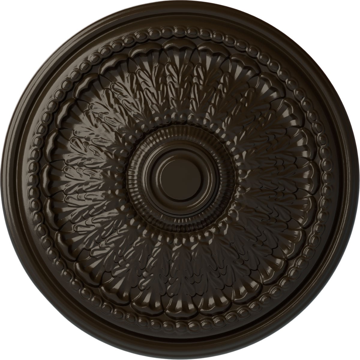 Ekena Millwork CM27BRSHF Brunswick 27-in W x 27-in L Painted Stone Hearth Polyurethane Whole Ceiling Medallion