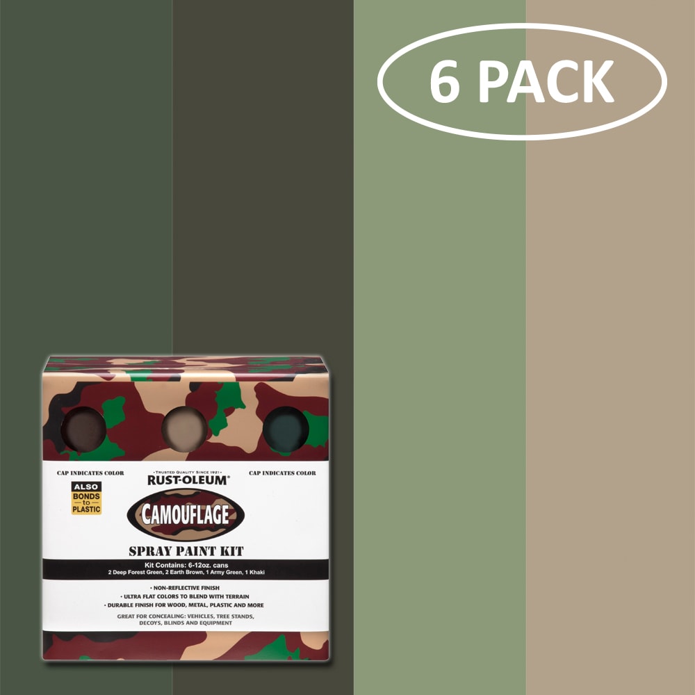 Rust-Oleum 269038SOS Specialty 6 -Pack Flat Camo Pak Spray paint ( NET WT. 12-oz )
