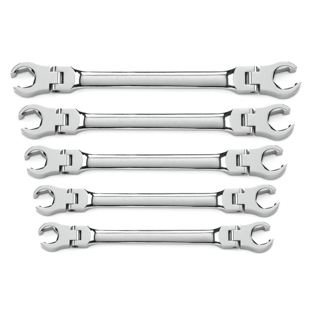 KD Tools 81910 5-Piece Set 6-point Standard (SAE) Flare Nut Combination Wrench Includes Hard Case