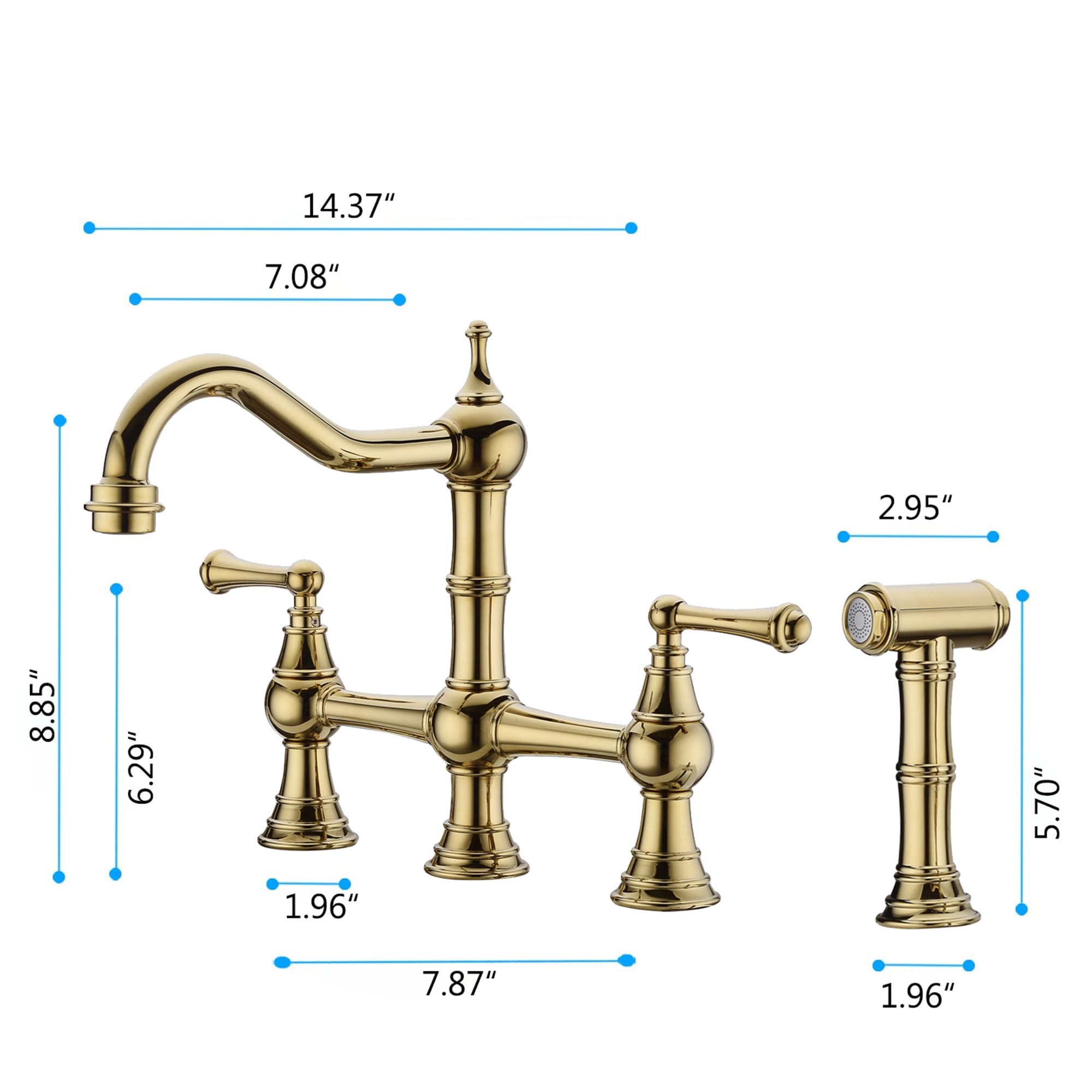 Mondawe MO1696DT-GD Kitchen-Faucets - View #10