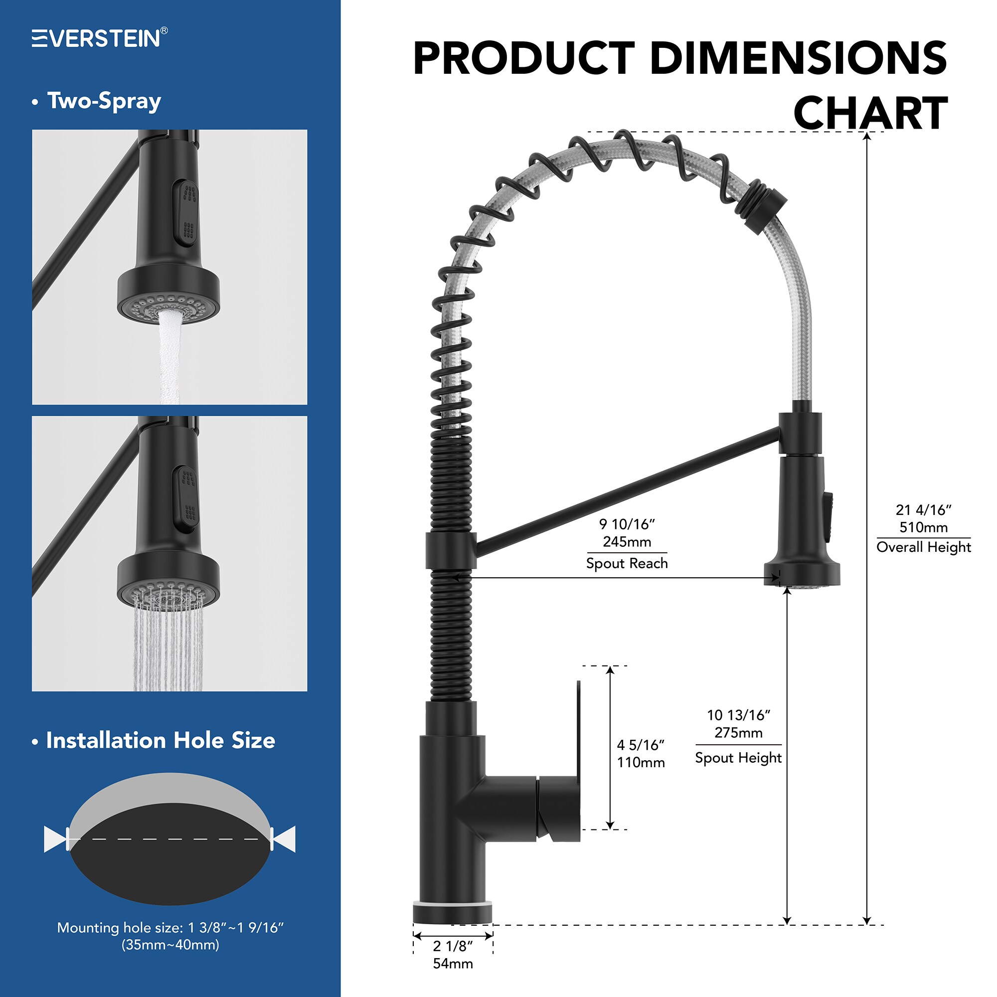 EVERSTEIN Q-908-OTOP Kitchen-Faucets - View #6