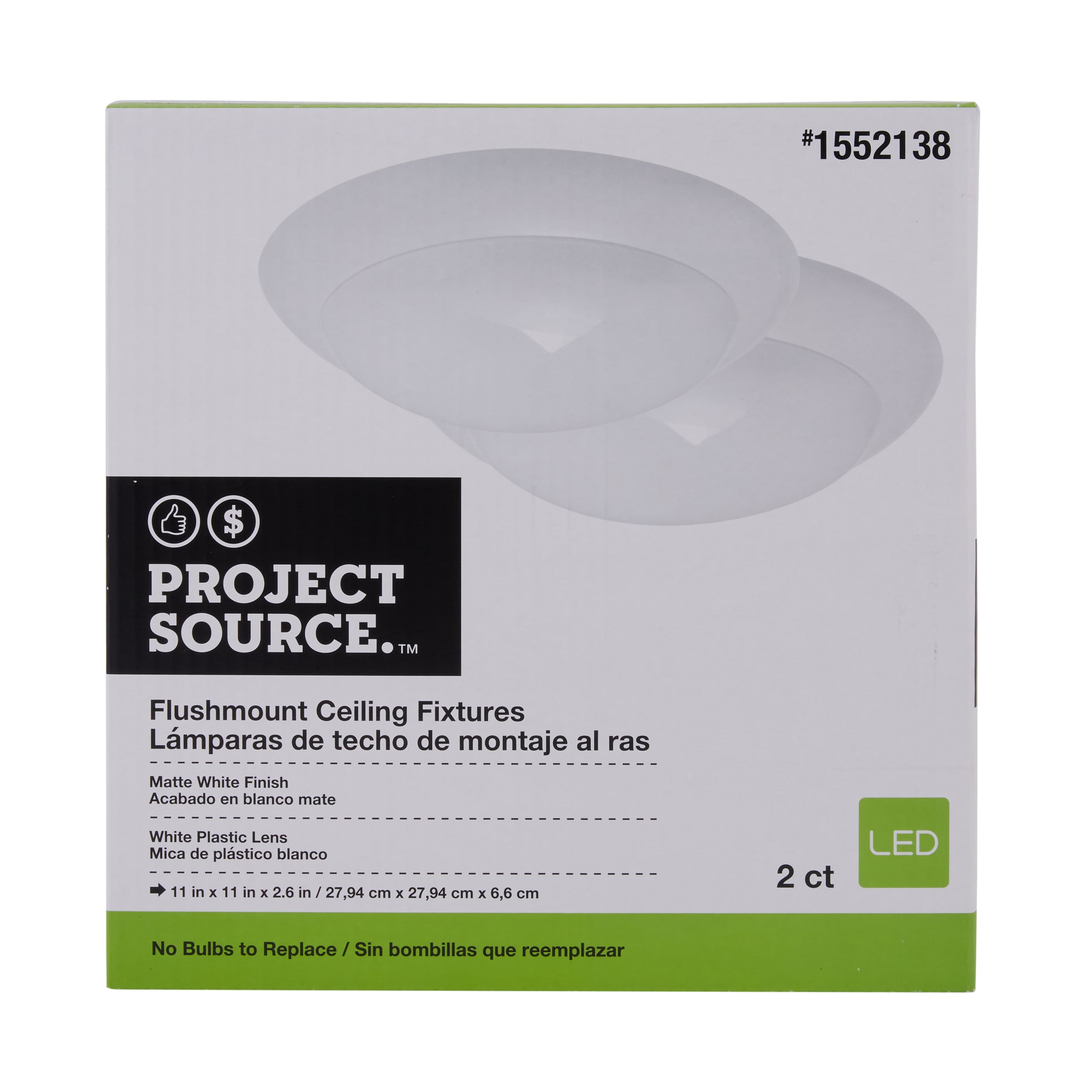 Project Source MXL1072A-LED18K9027 flushmounts - View #5