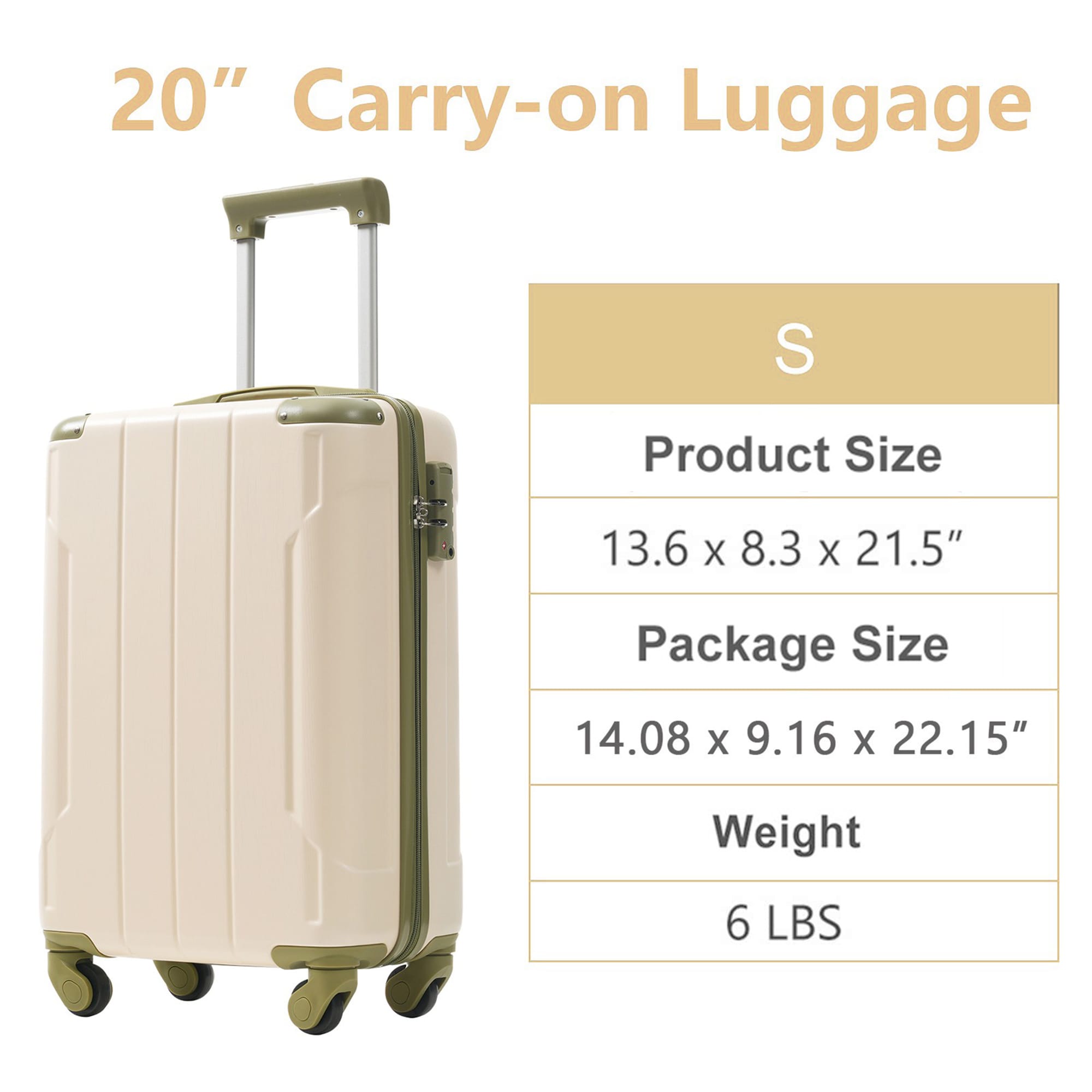 SINOFURN SYD9400016GY Luggage-And-Luggage-Sets - View #2
