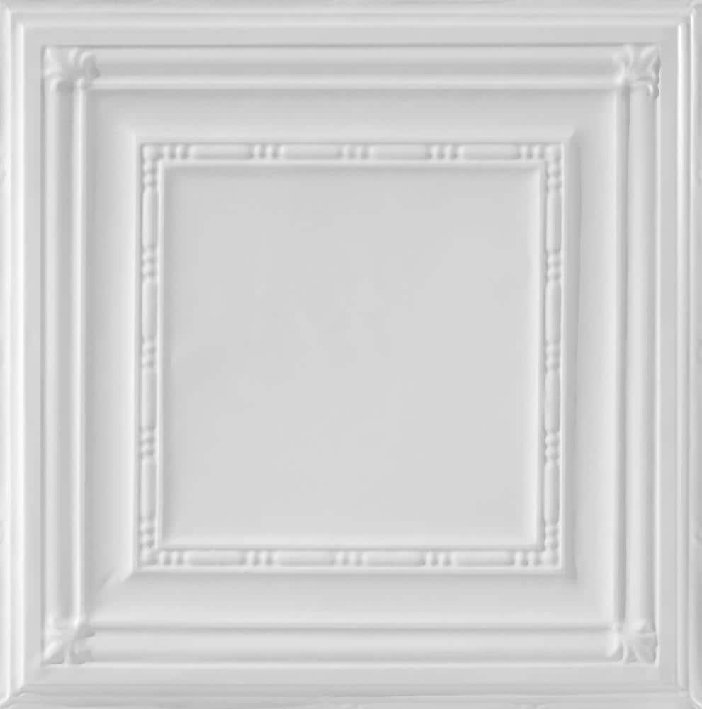 Armstrong Ceilings 24-in x 24-in Metallaire Bead White Steel Drop ...