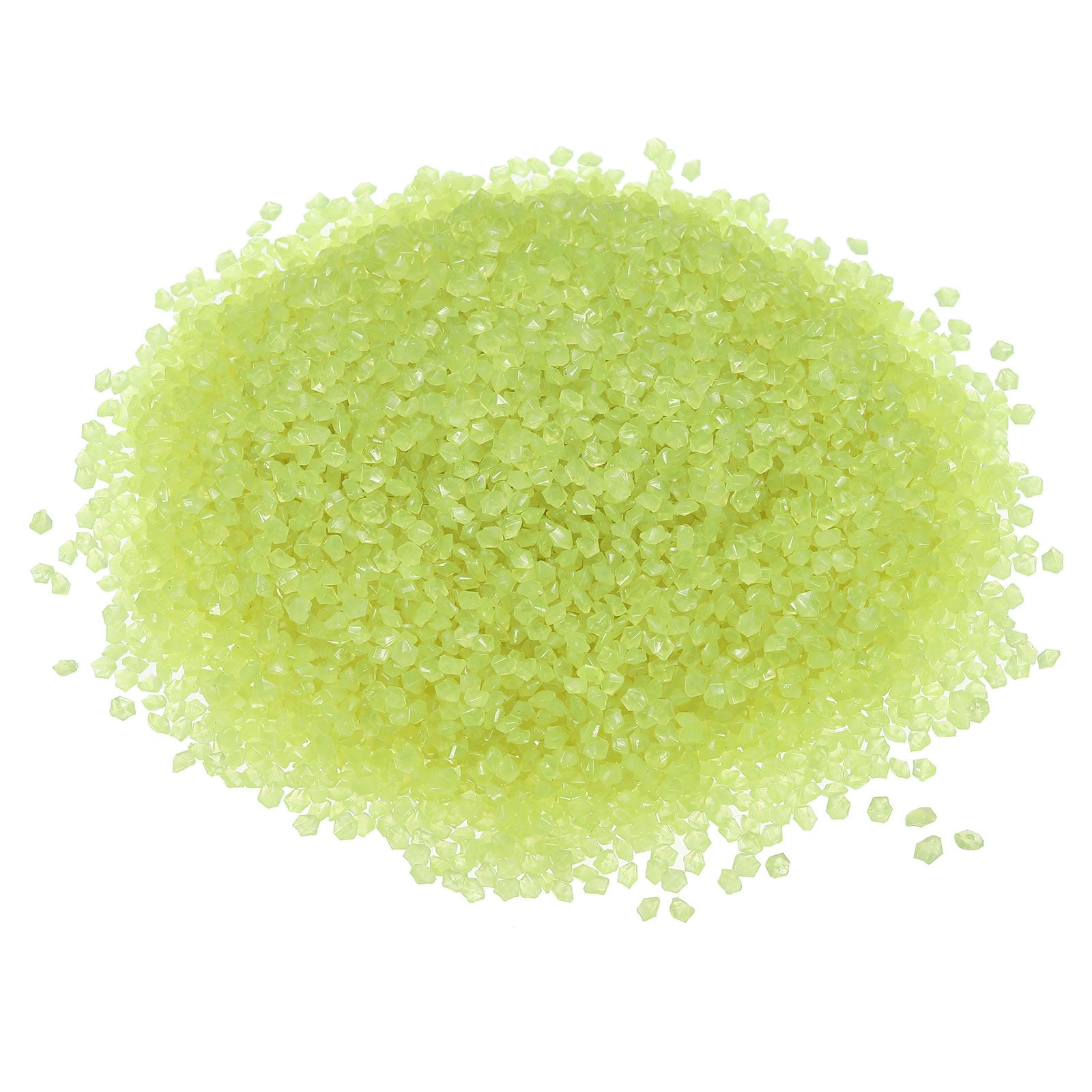 Unique Bargains 6000pcs Glow Rocks 3-5mm Glow Pebbles Decoration in the Dark Luminous Stones Decor DIY Decorative Yellow for Garden Potted Plant Fish Tank