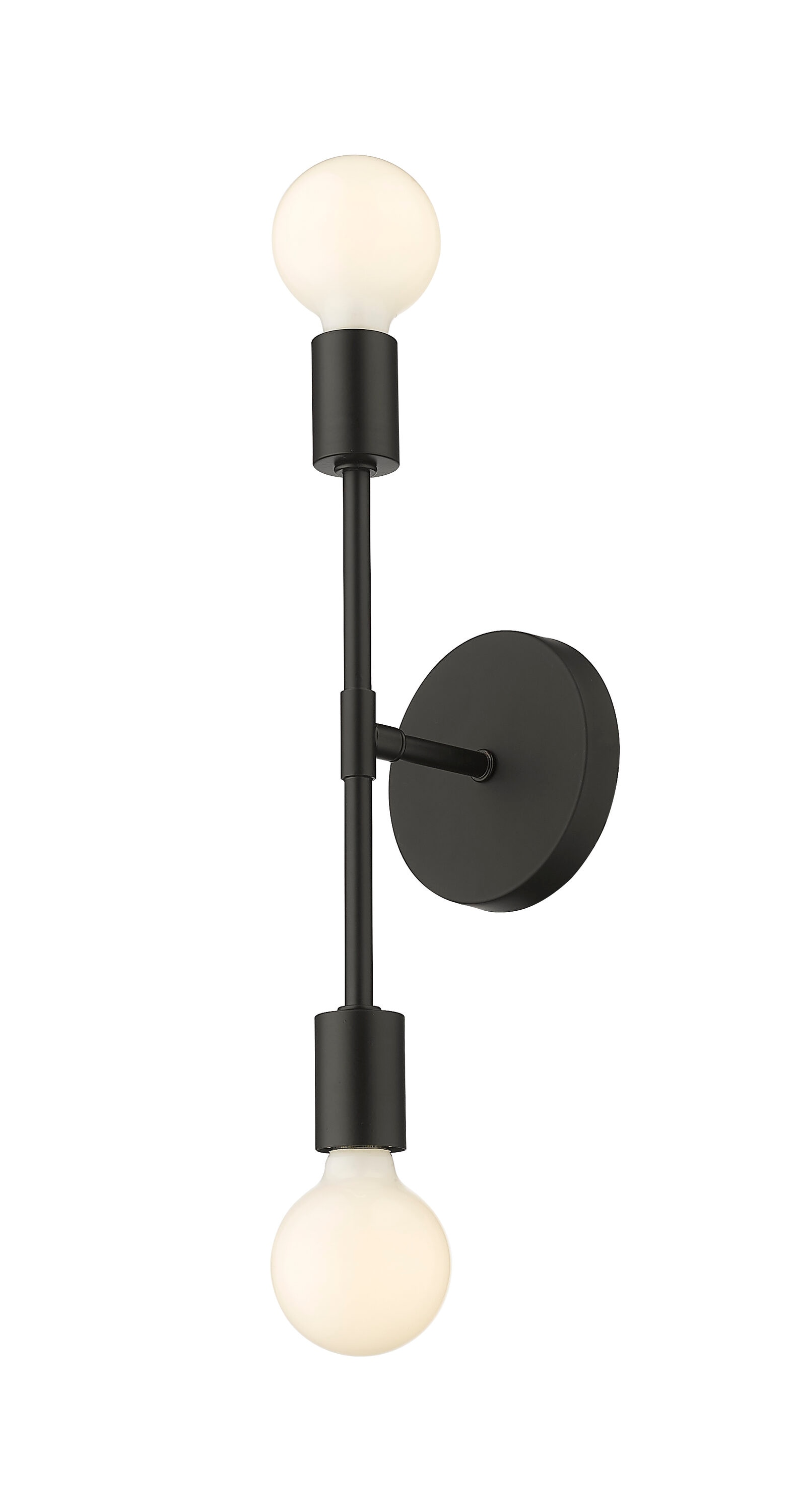Modernist Matte Black Adjustable Outdoor Wall Sconce