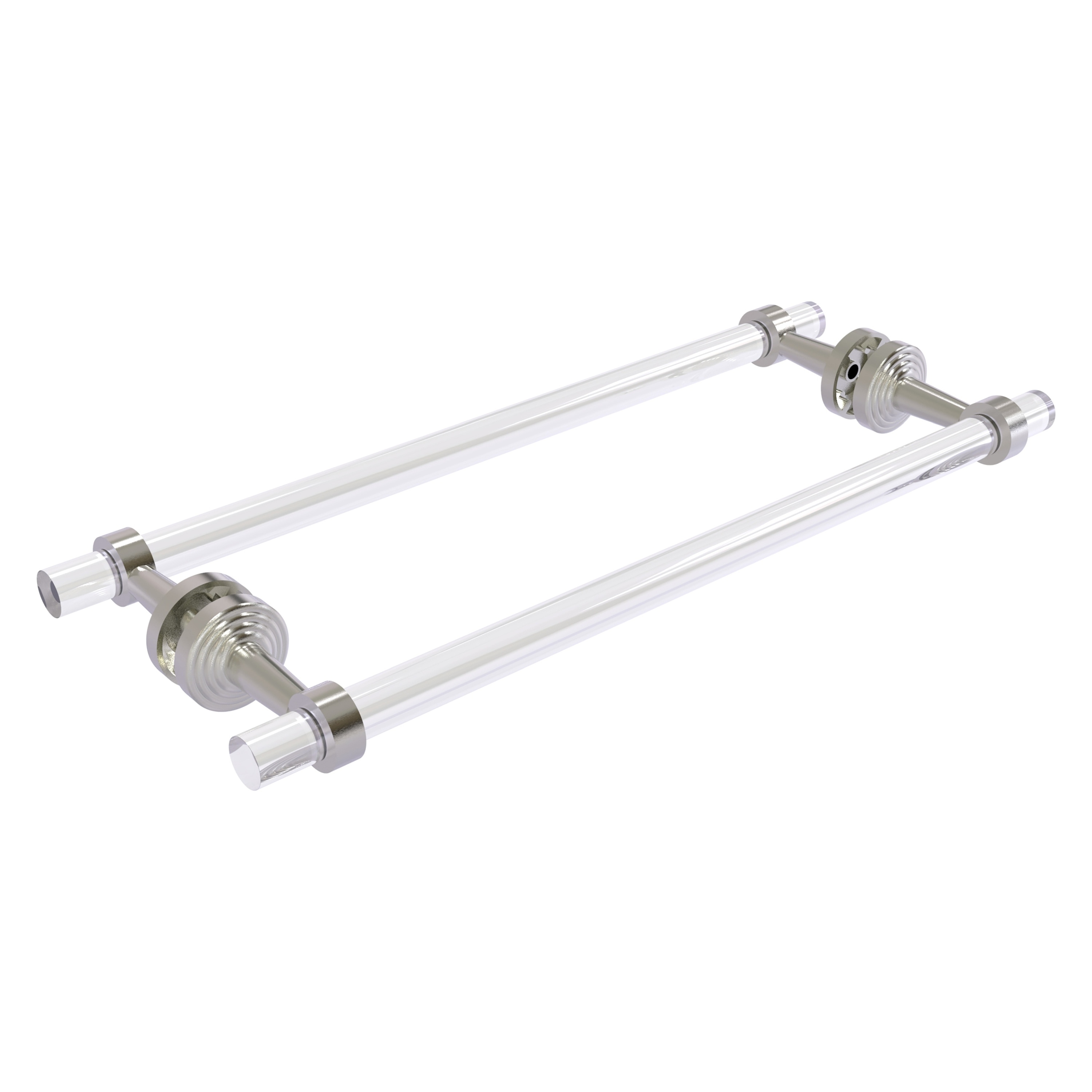 Allied Brass PB-41-BB-18-SN Pacific Beach 18-in double Satin Nickel Wall mount Double Towel Bar