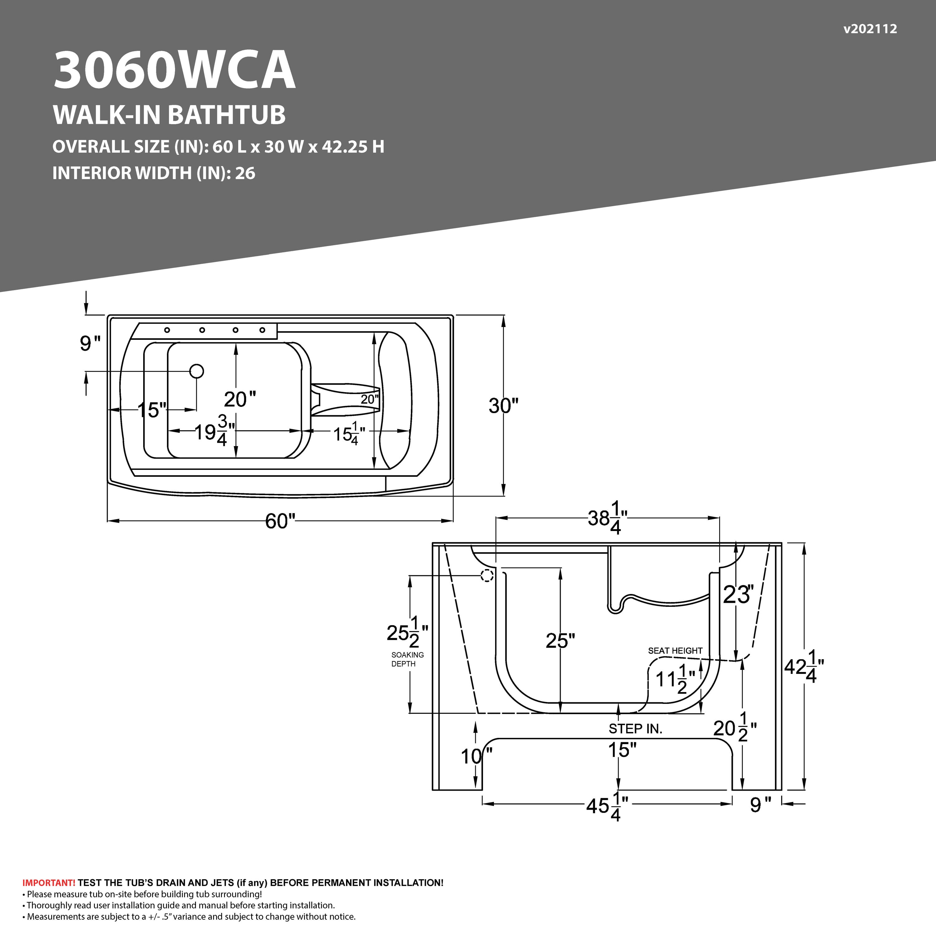Endurance LS3060WCARWH bathtubs - View #5