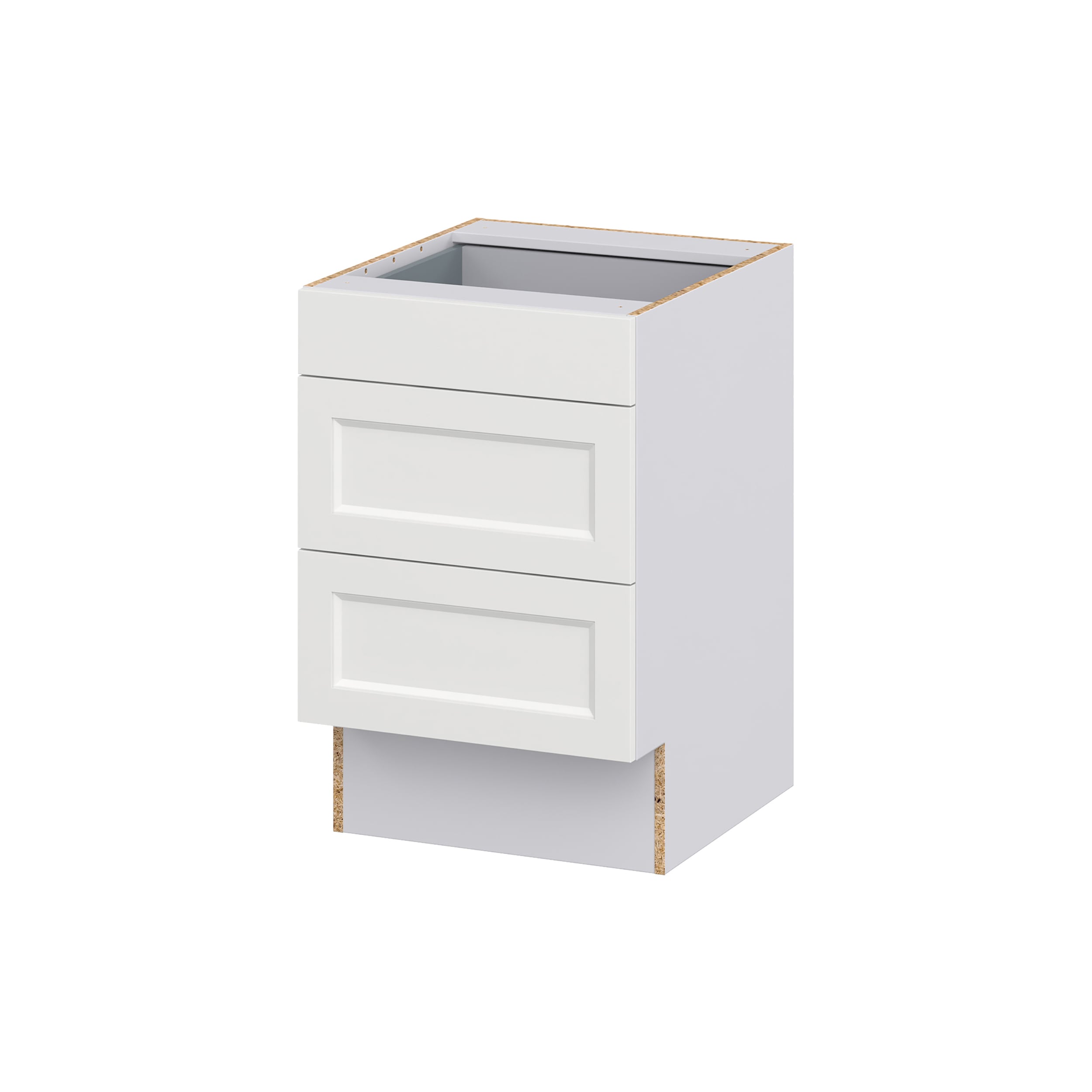 Hugo&Borg 21-in W x 32.5-in H x 24-in D Wood 3-Drawer Base Fully Assembled Cabinet (Recessed Panel Style)
