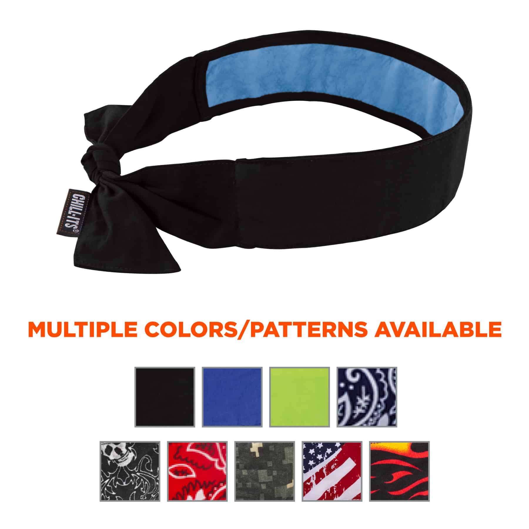 Chill Its Black Synthetic Bandana One Size Fits Most 12565 at Lowes