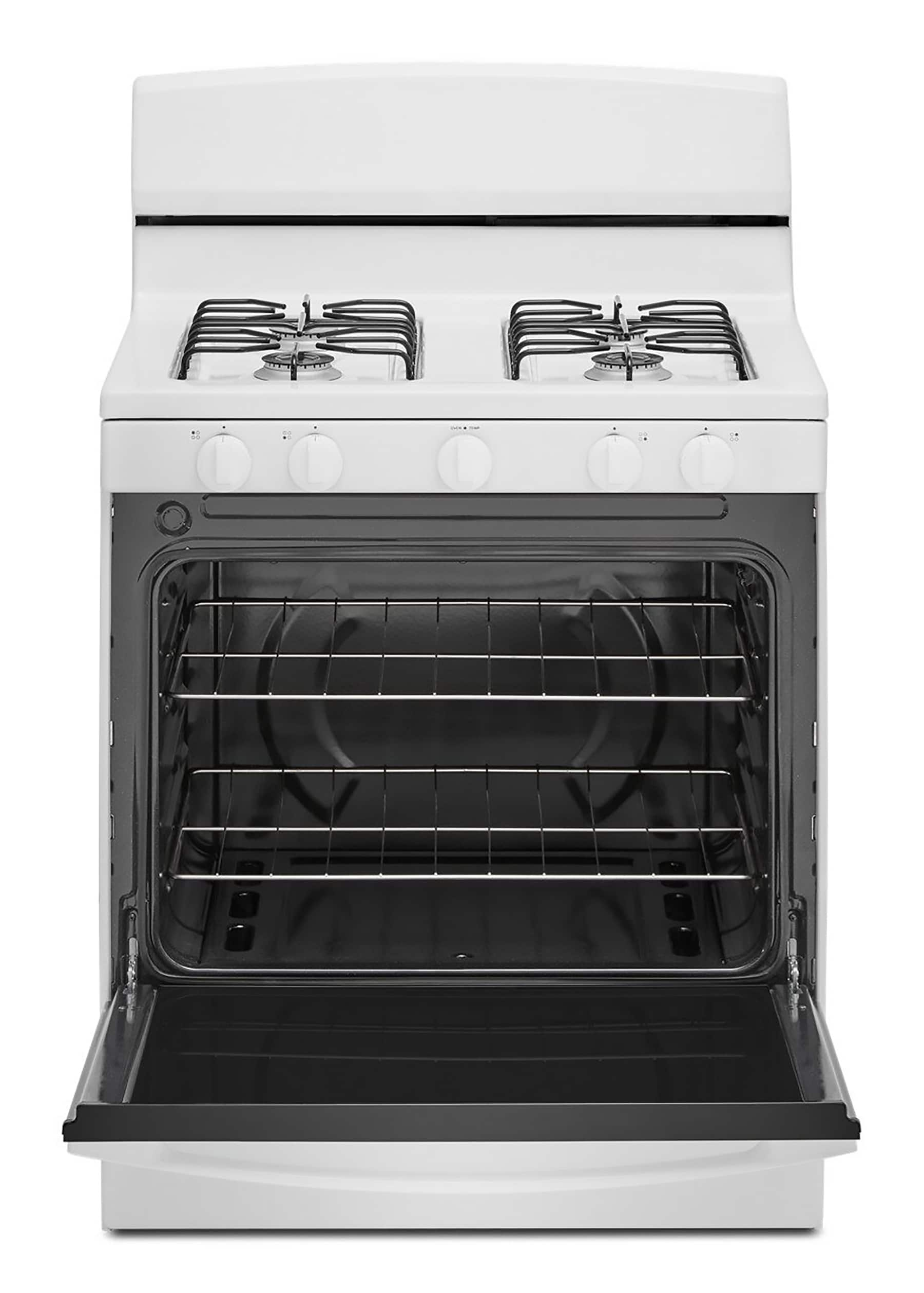 Amana 30-in 4 Burners 5.1-cu ft Freestanding Natural Gas Range (White ...