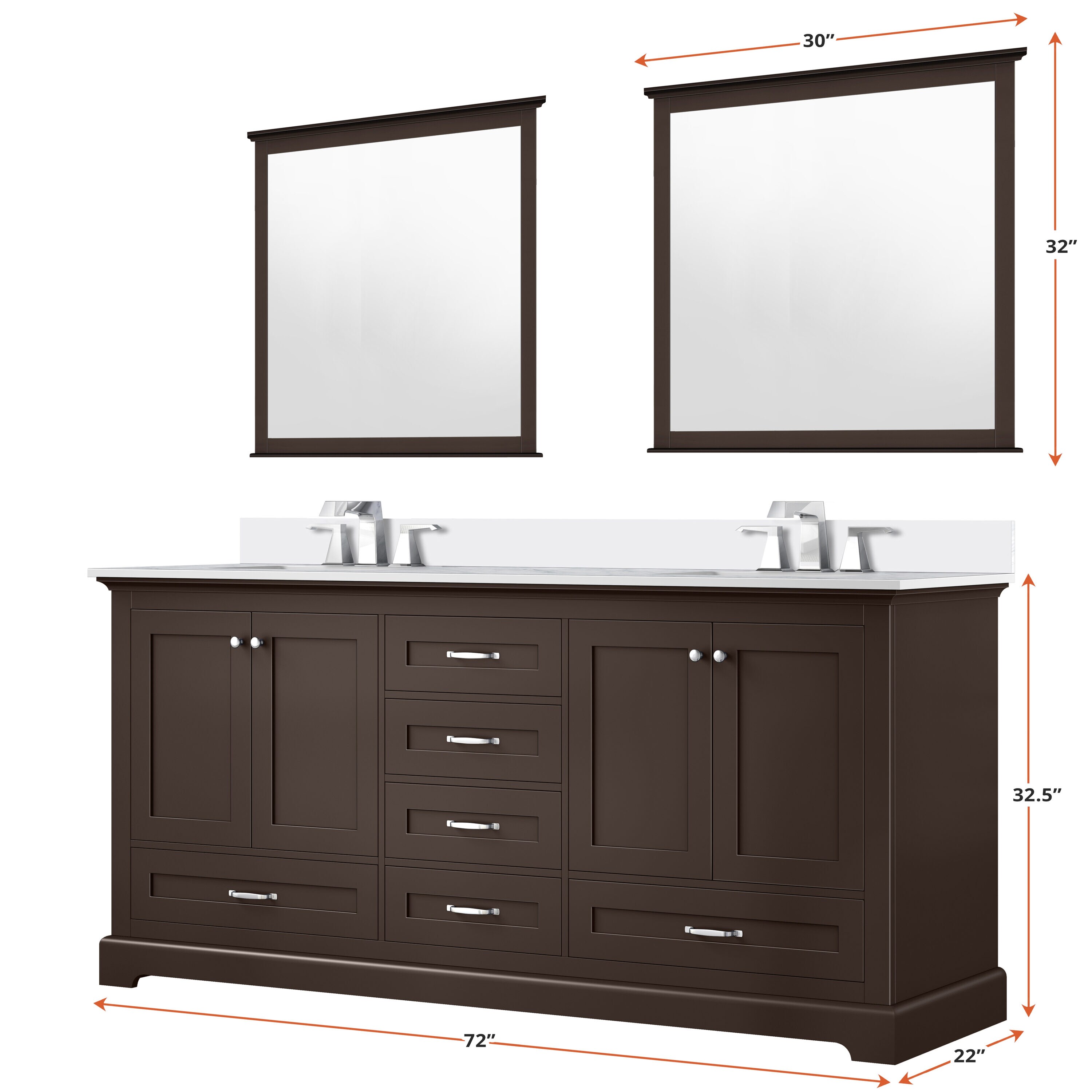 Lexora LVD72DG300 Bath-Vanity-Combo - View #5