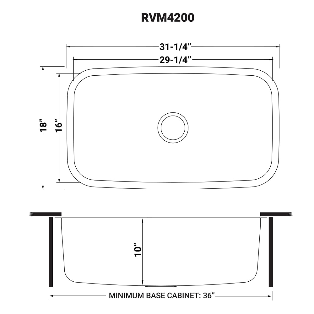Ruvati RVM4200 Bar-Prep-Sinks - View #12