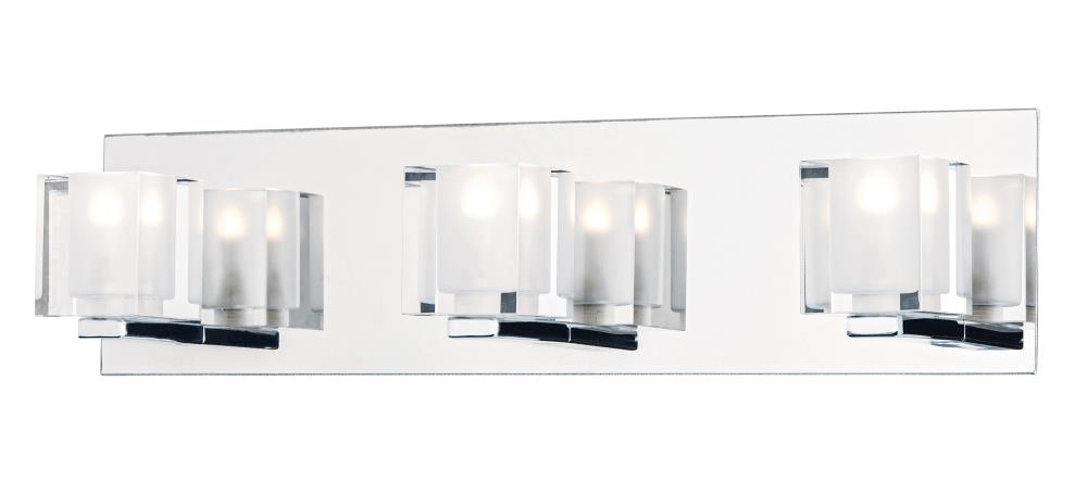 ET2 E32033-18PC Blocs LED 3 -Light Polished Chrome Modern/contemporary Vanity light bar