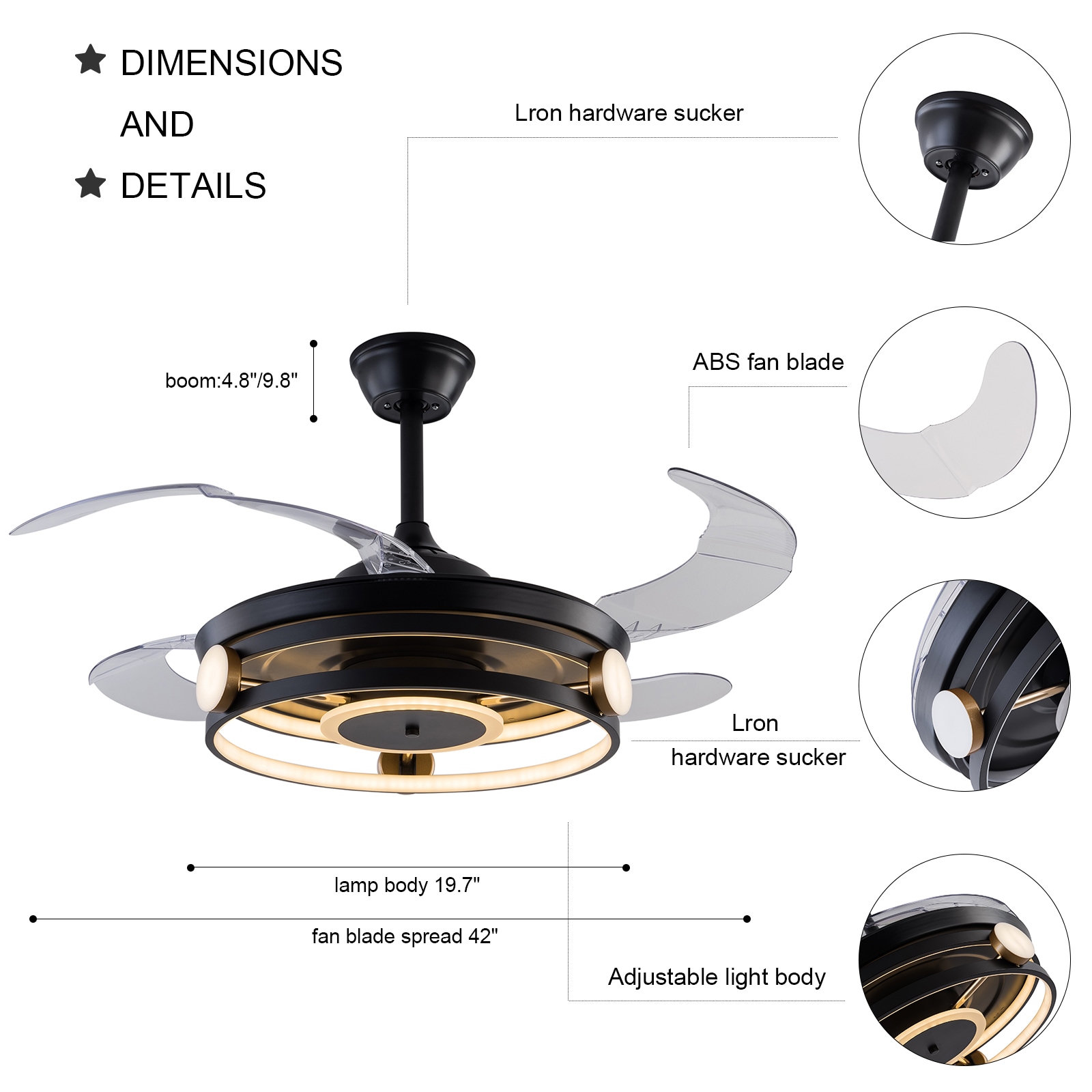 Oukaning HG-HCXLST-3364-US Ceiling-Fans - View #5