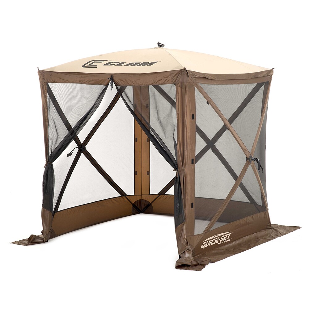 Quick-Set 9881 6-ft x 6-ft Square Brown/Tan Pop-up Canopy