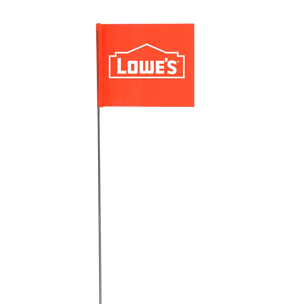 Lowe's 25 -Pack 15-in Orange PVC Marking Flag