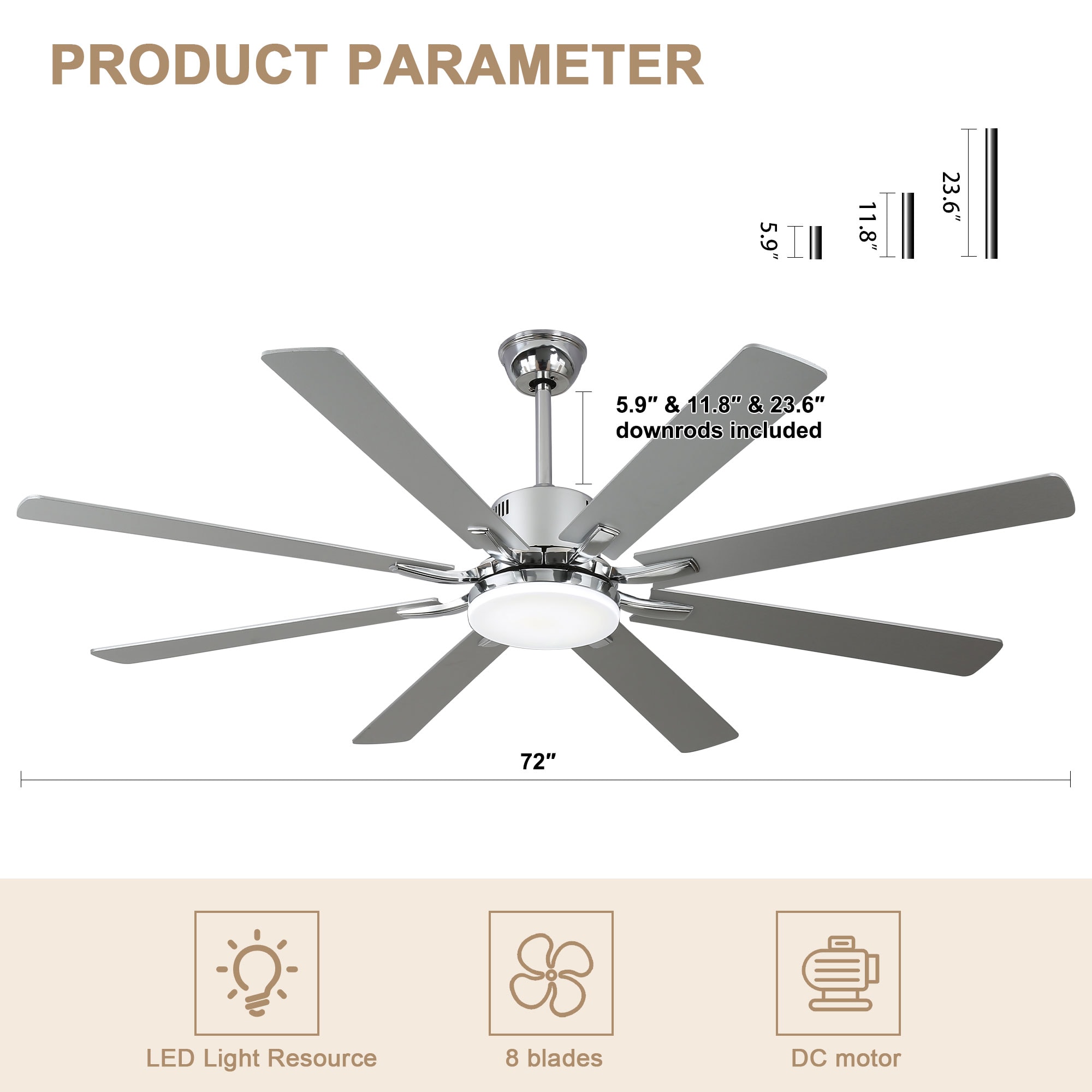 Bella Depot DCFSD6502-C Ceiling-Fans - View #11