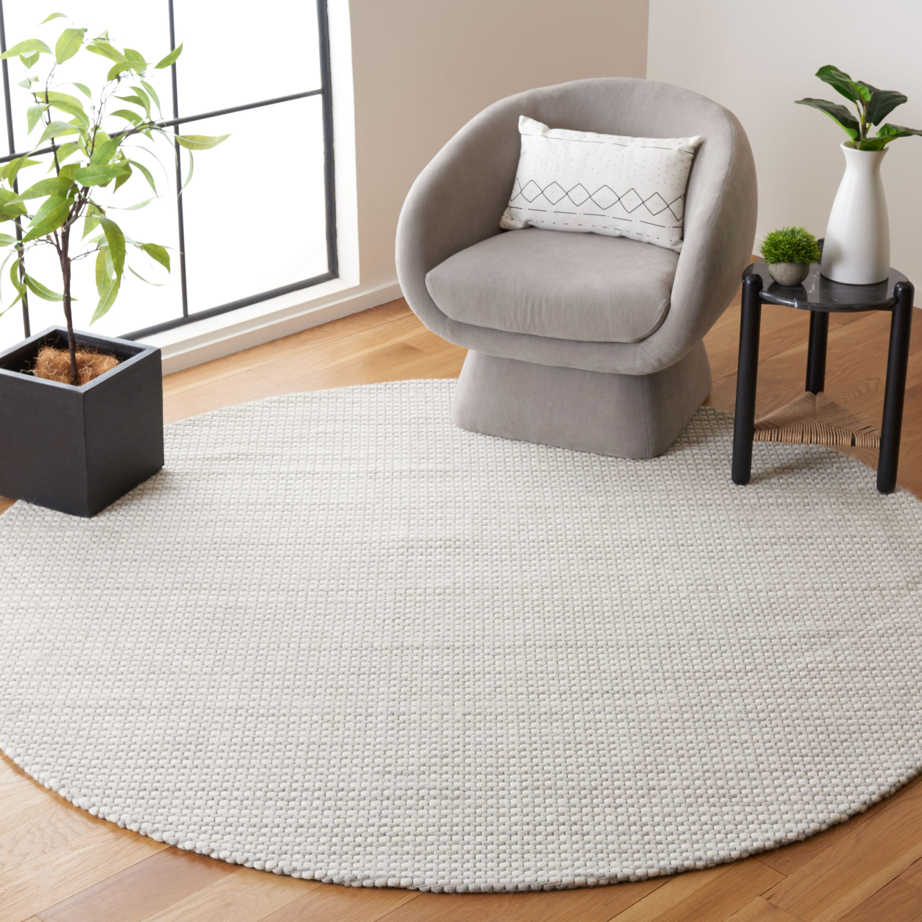 Safavieh Natura 801G Silver Ivory 8 x 8 Round Area rug