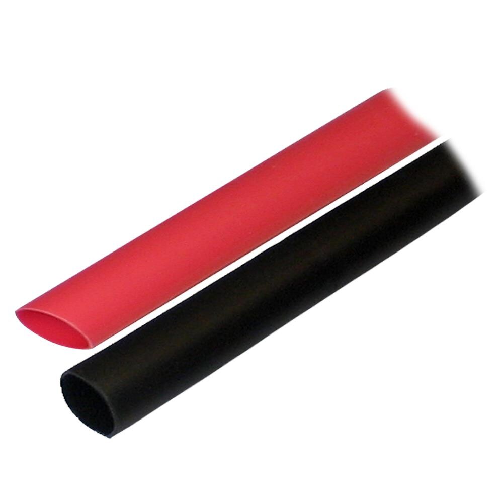 Ancor CW73847  305602 0.5 x 3 in. Adhesive Lined Heat Shrink Tubing, Black and Red- Pack of 2