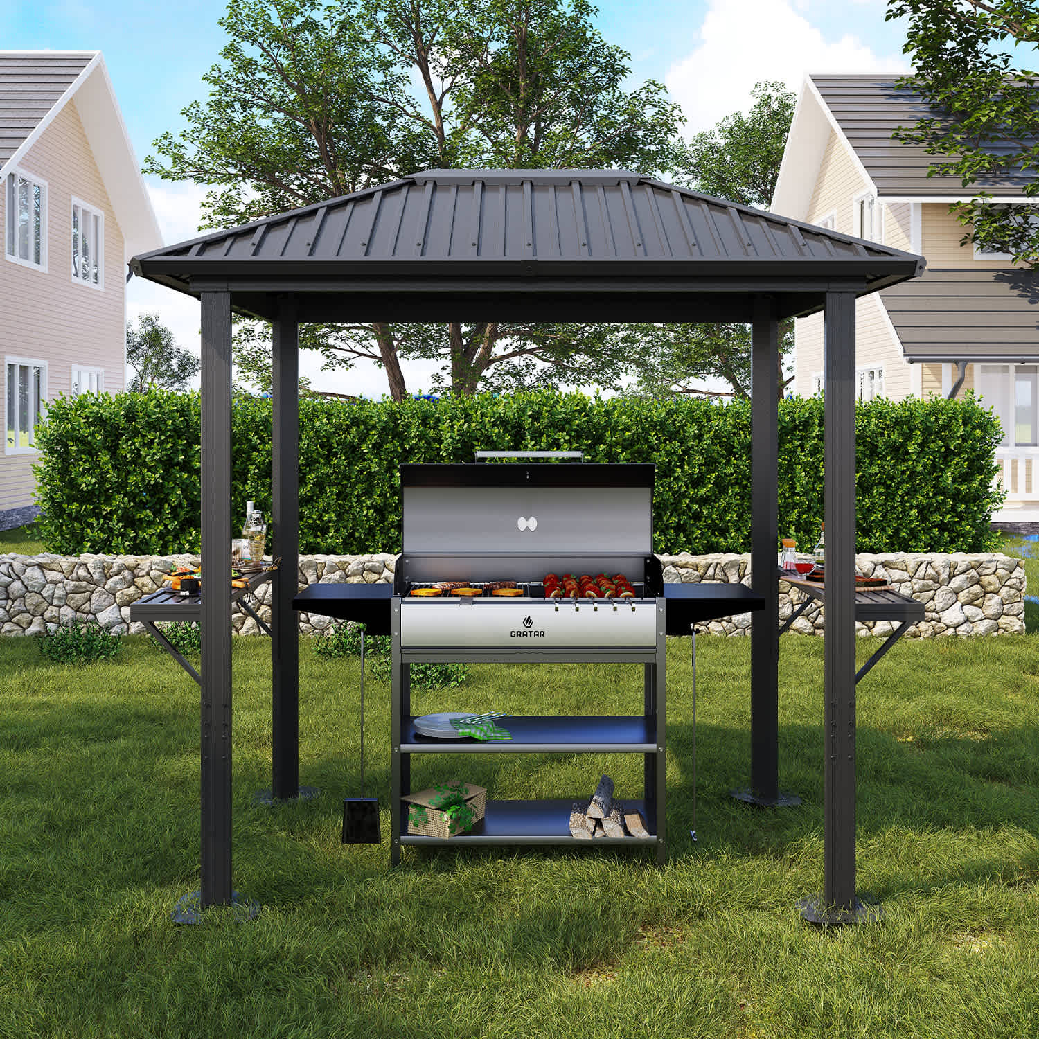 Sunmthink GBSM57B35 Wood-Resin-Gazebos - View #8