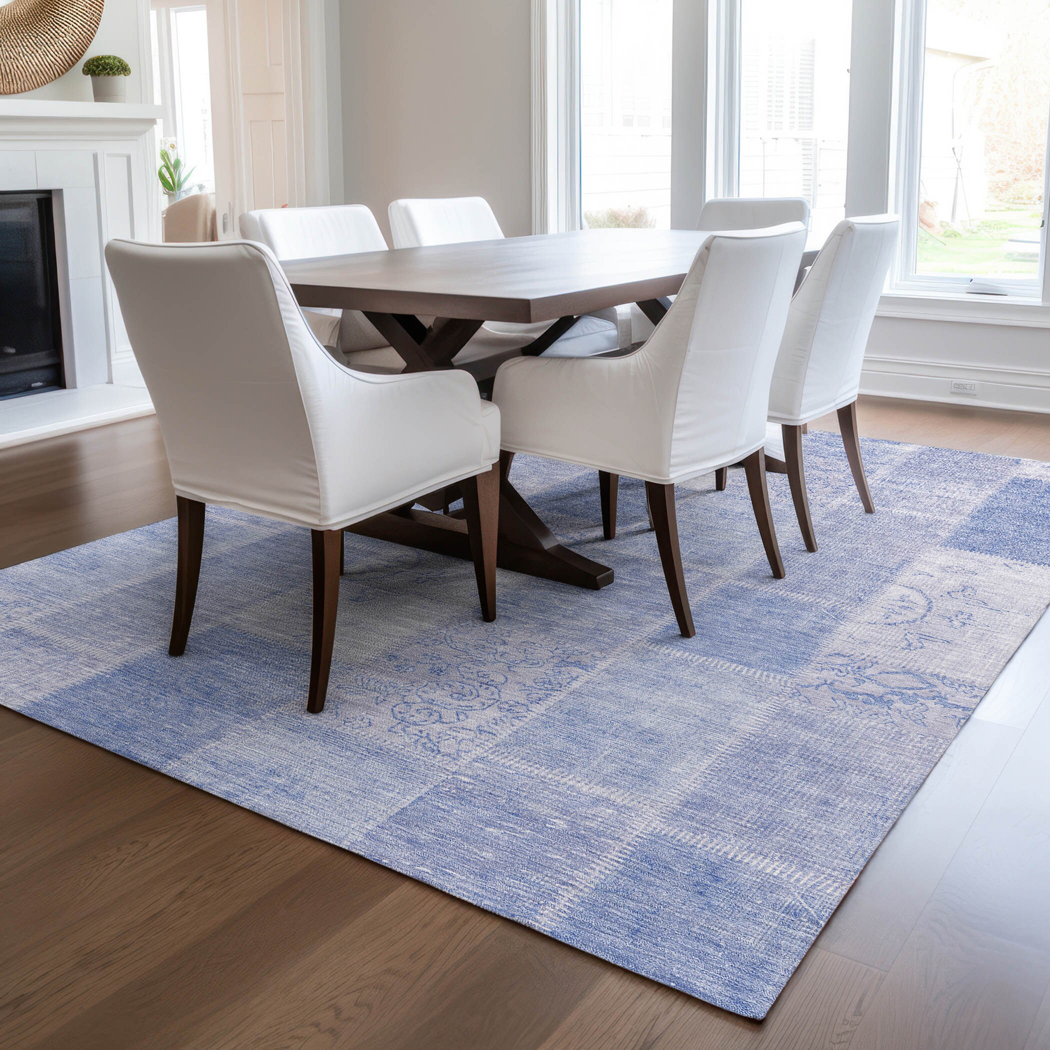 Addison Rugs Chantille 5 X 7 (ft) Sky Indoor/Outdoor Geometric Machine ...