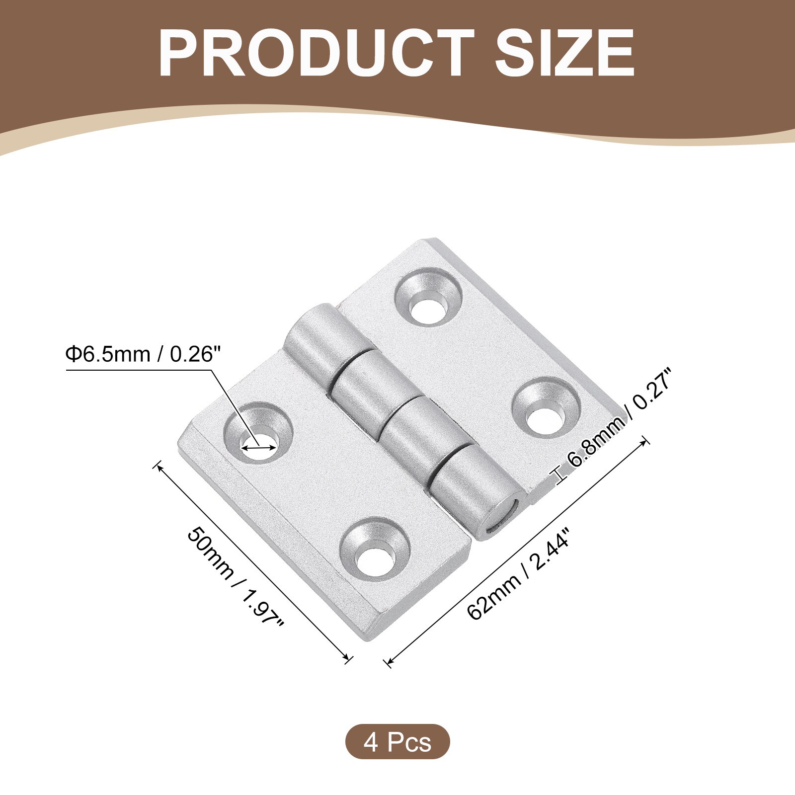 Unique Bargains S25093000UX8263 Cabinet-Hinges - View #2