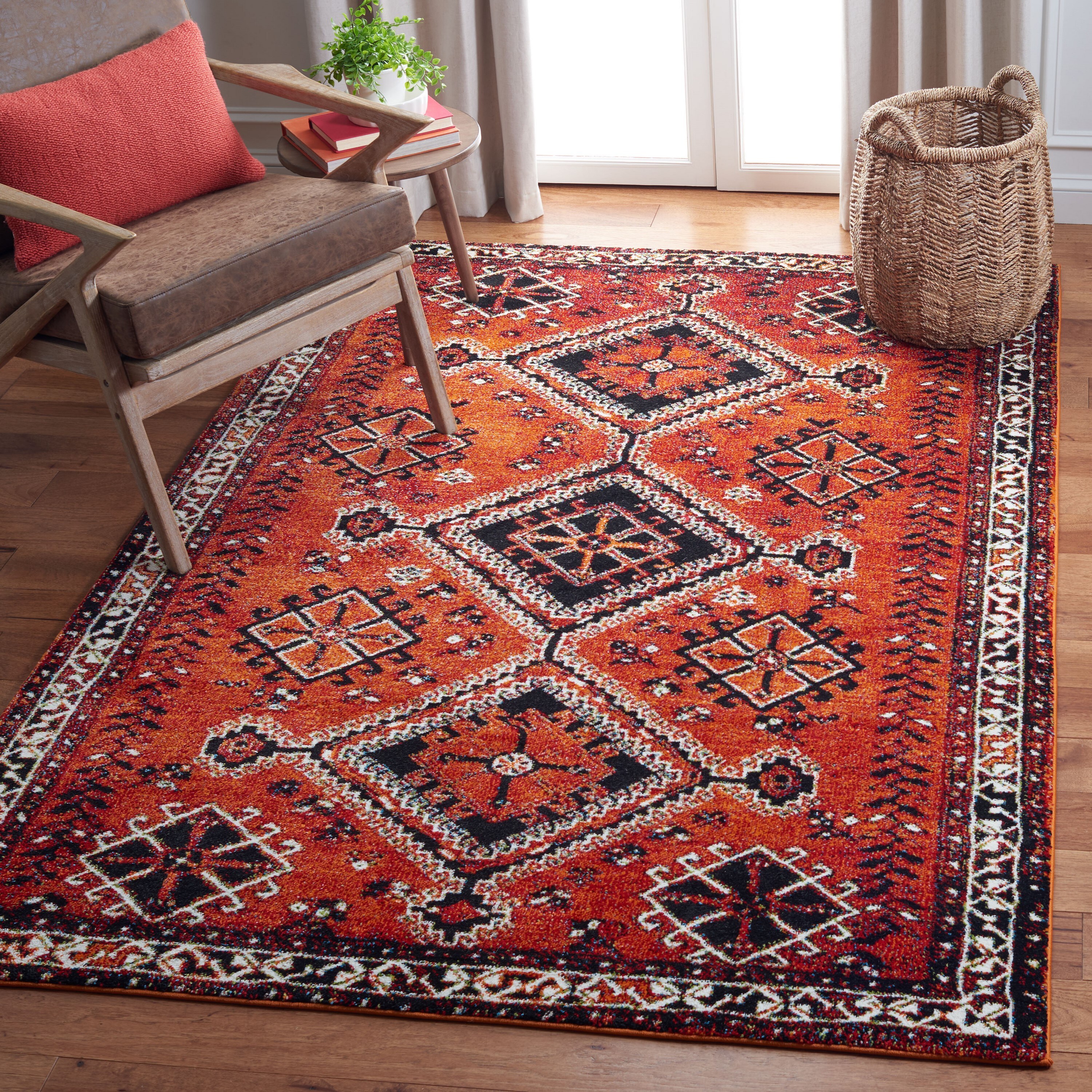 Safavieh Vintage Hamadan Habi 9 X 12 (ft) Orange/Red Indoor Geometric ...