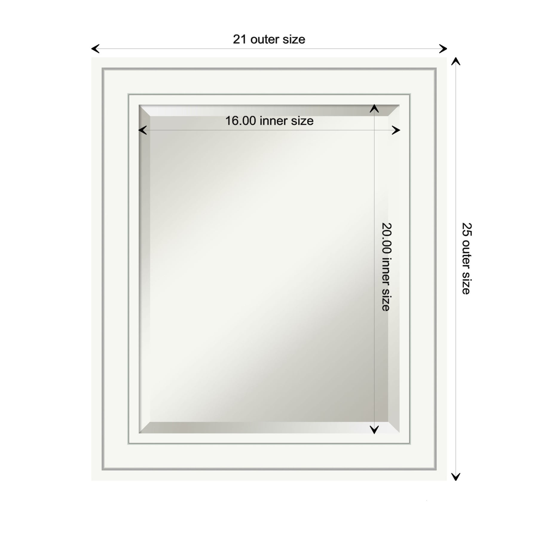 Amanti Art Craftsman White Frame 20.88-in x 24.88-in Framed Bathroom ...