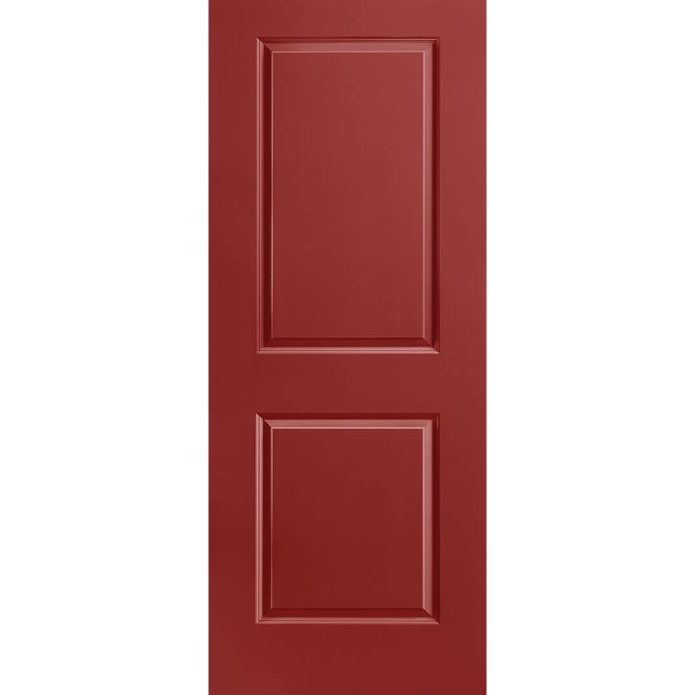 Masonite 1316016 Traditional 32-in x 80-in Barn Red 2-panel square Smooth Solid core Prefinished Molded composite Slab Door