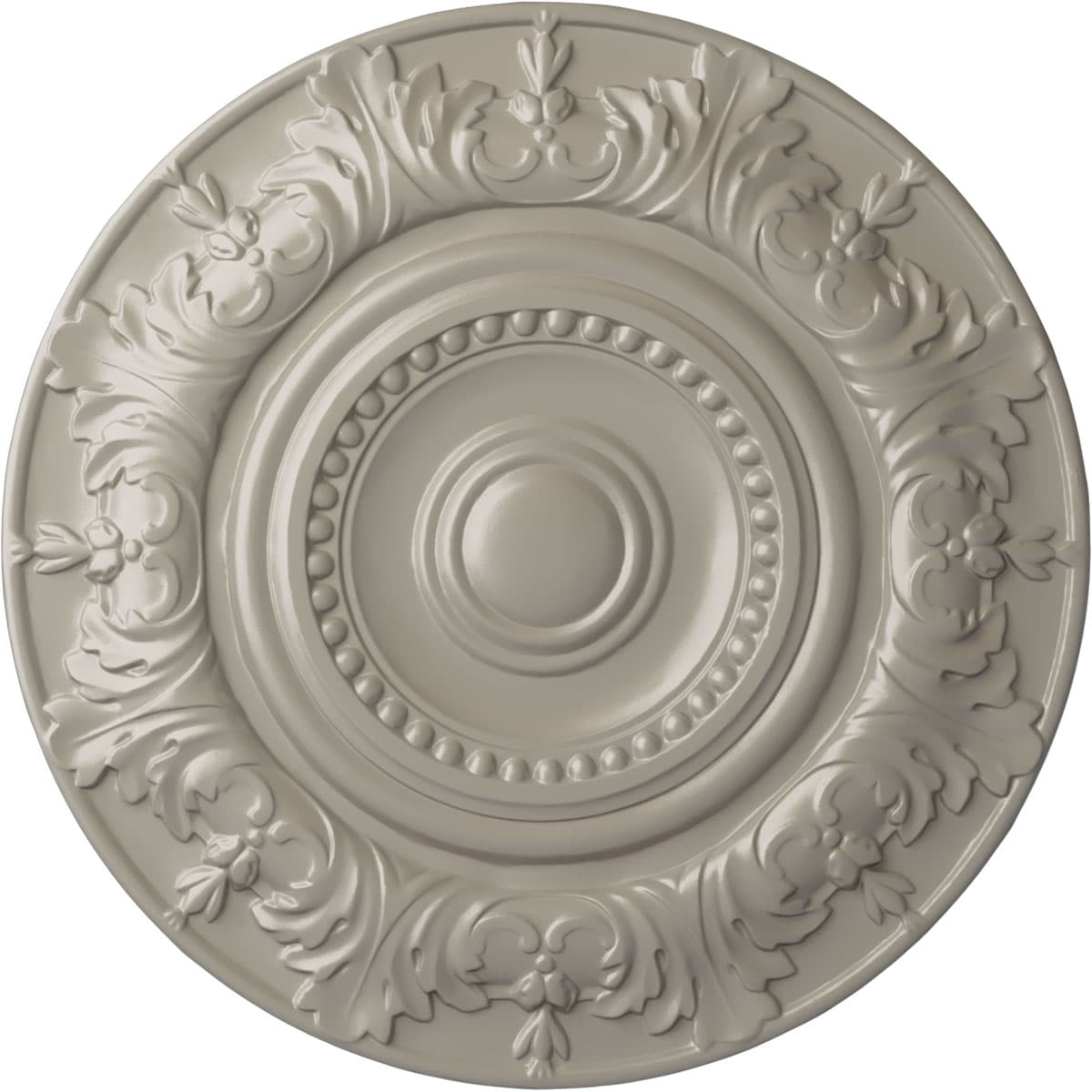 Ekena Millwork CM20BXPWS Biddix 20.875-in W x 20.875-in L Painted Pearl White Polyurethane Whole Ceiling Medallion